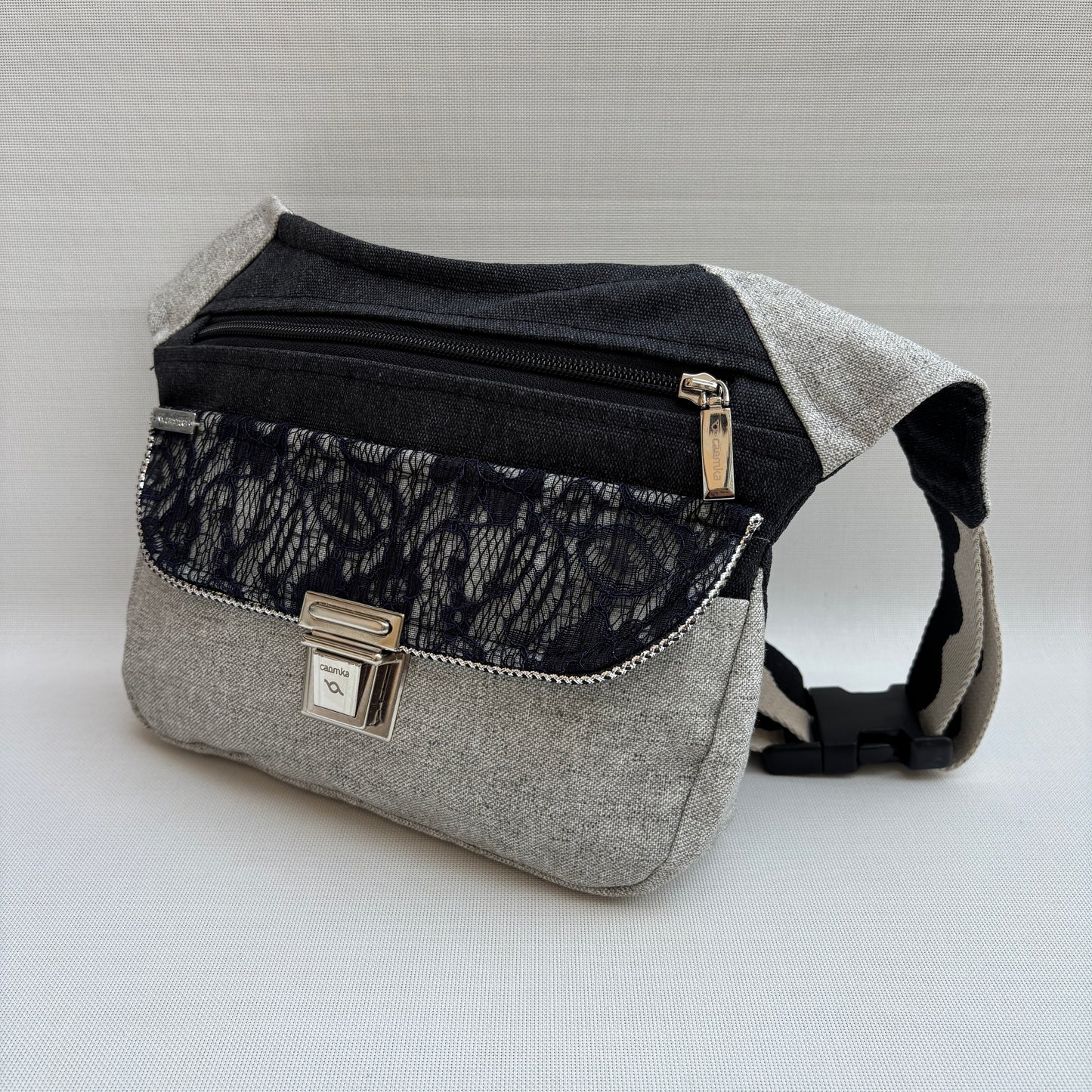 Riñonera “Elegant Gray Top” · Pieza Única Núm. 18956