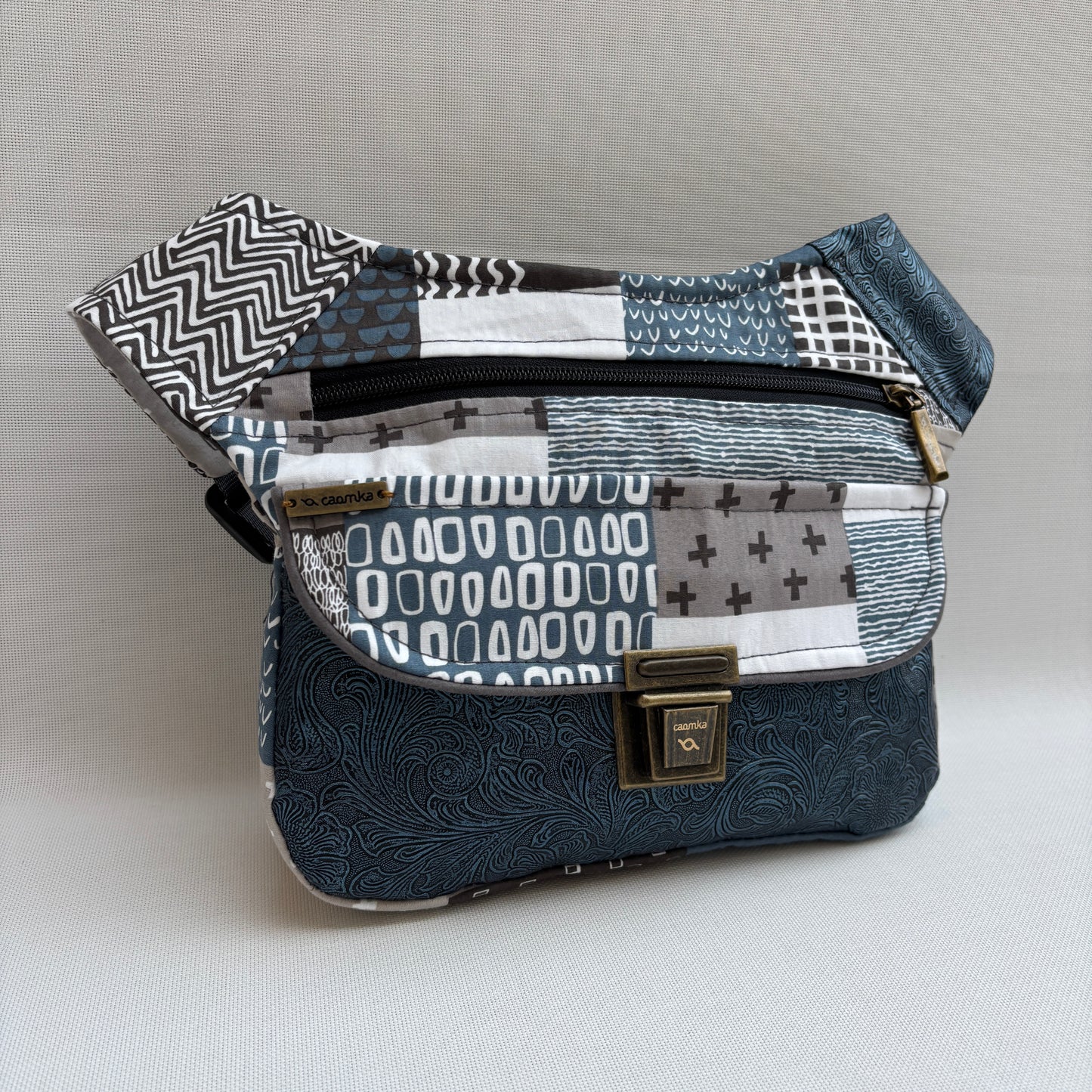 Riñonera "Special Patchwork Blues" · Pieza única Núm. 18909