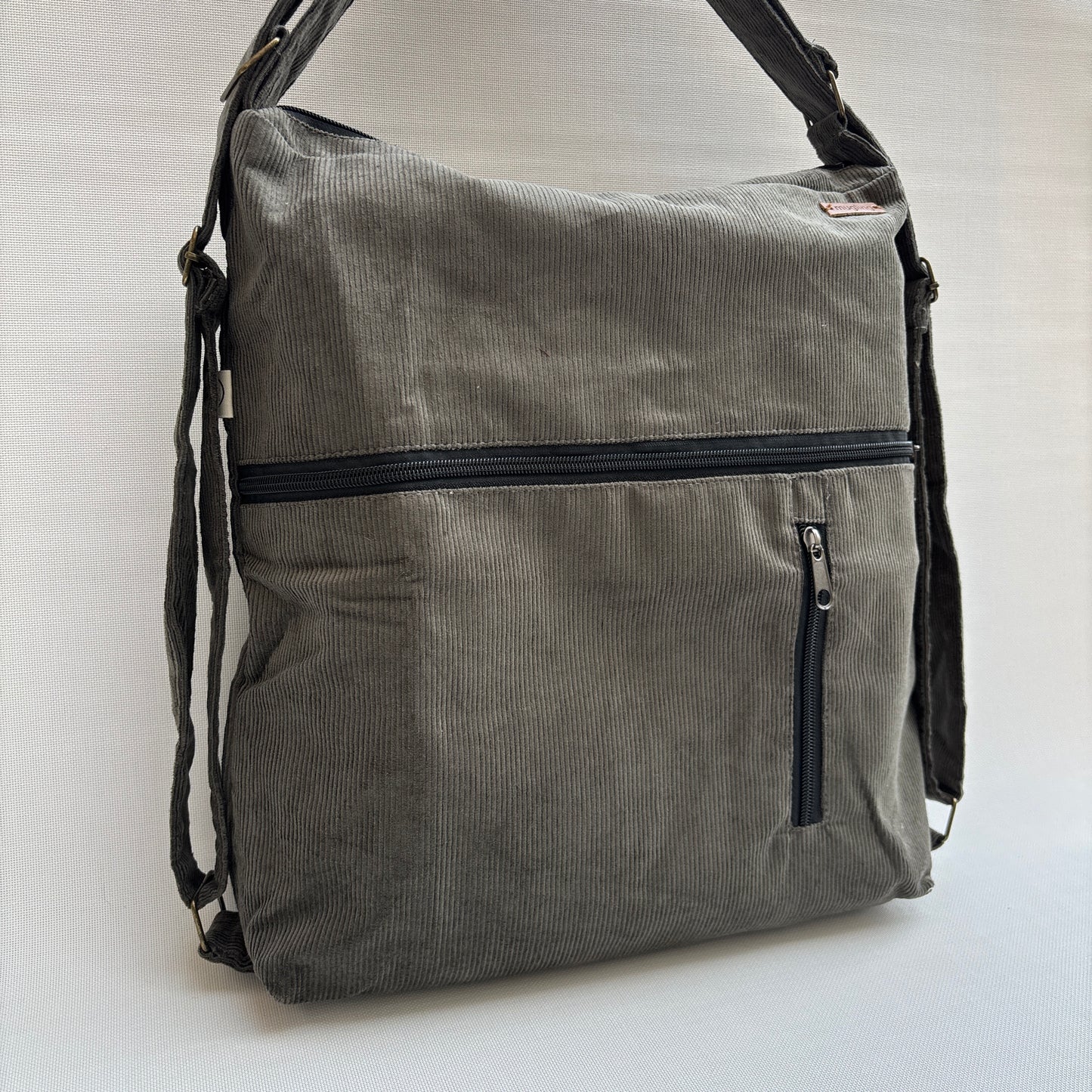 Mochila - Bolso - Tote Bag - Micro pana · Mutifunción · "Nepal" Color Gris · Súper ligera · Pieza 16638