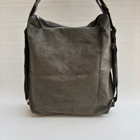 Mochila - Bolso - Tote Bag - Micro pana · Mutifunción · "Nepal" Color Gris · Súper ligera · Pieza 16638