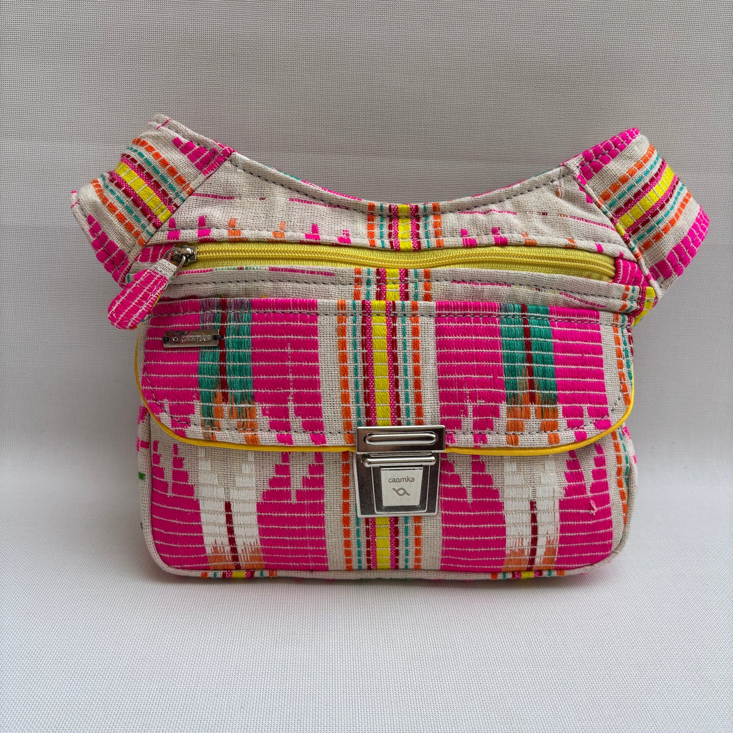 Riñonera "Pink Sunrise Tribe" + Bolsillo trasero · Pieza Única Núm. 18970