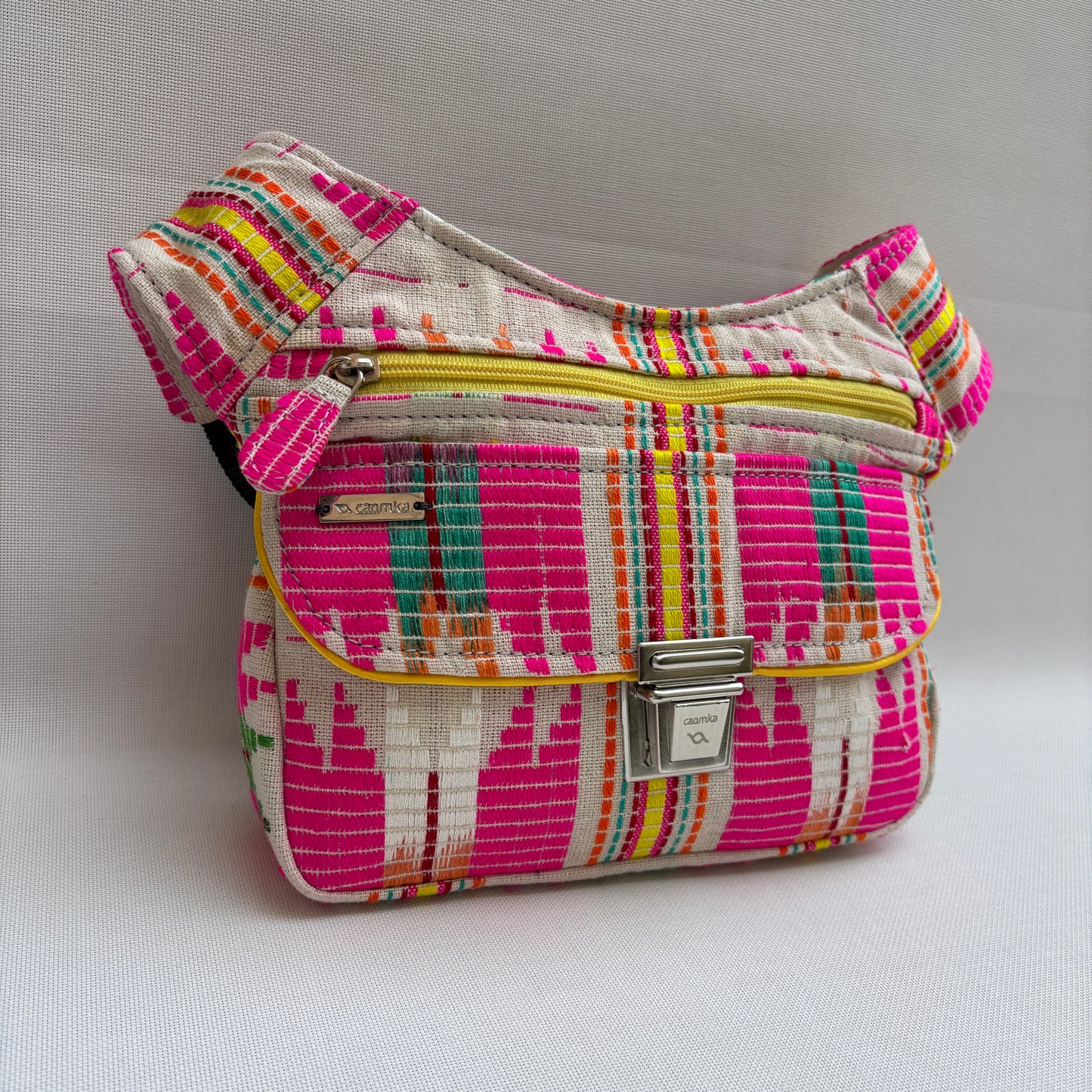 Riñonera "Pink Sunrise Tribe" + Bolsillo trasero · Pieza Única Núm. 18970