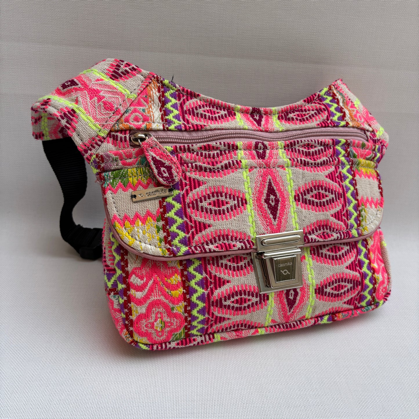 Riñonera "Pink Energy Tribe" + Bolsillo trasero · Pieza Única Núm. 18968