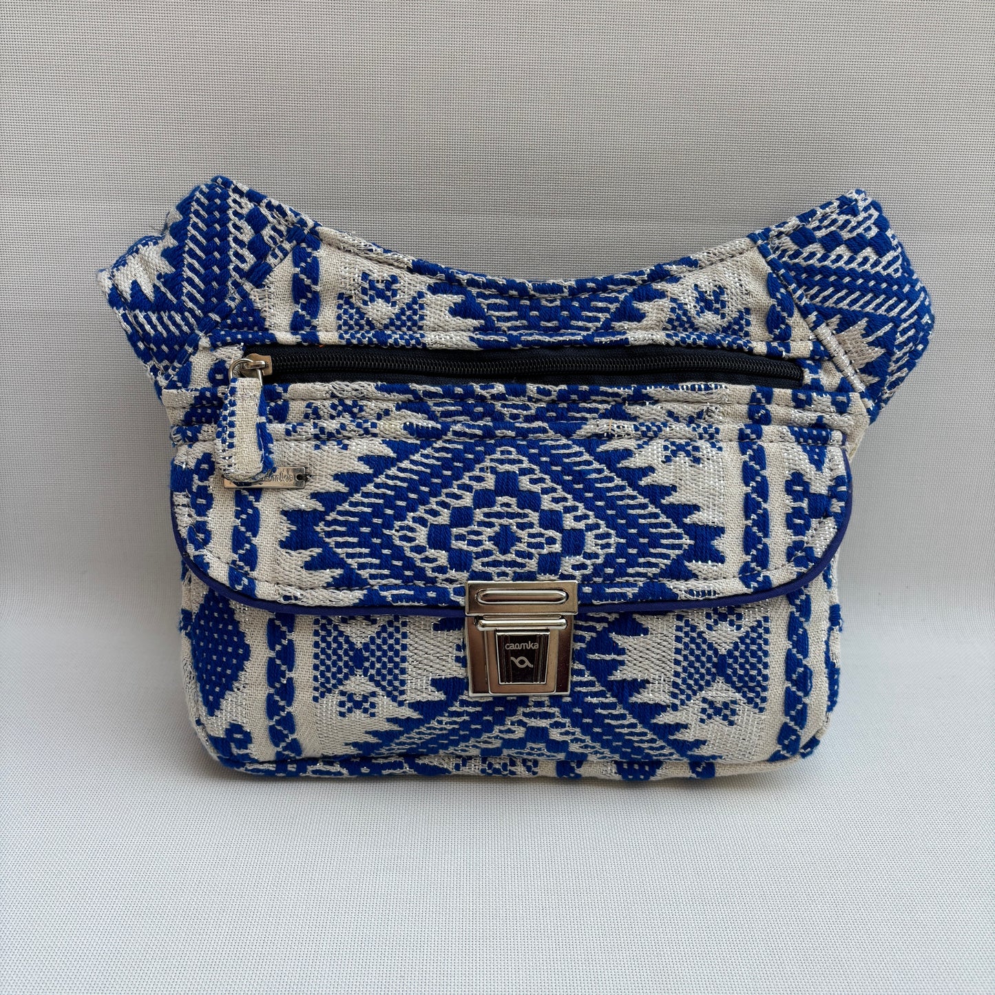 Riñonera "Mediterranean Blue" + Bolsillo trasero · Pieza Única Núm. 18967