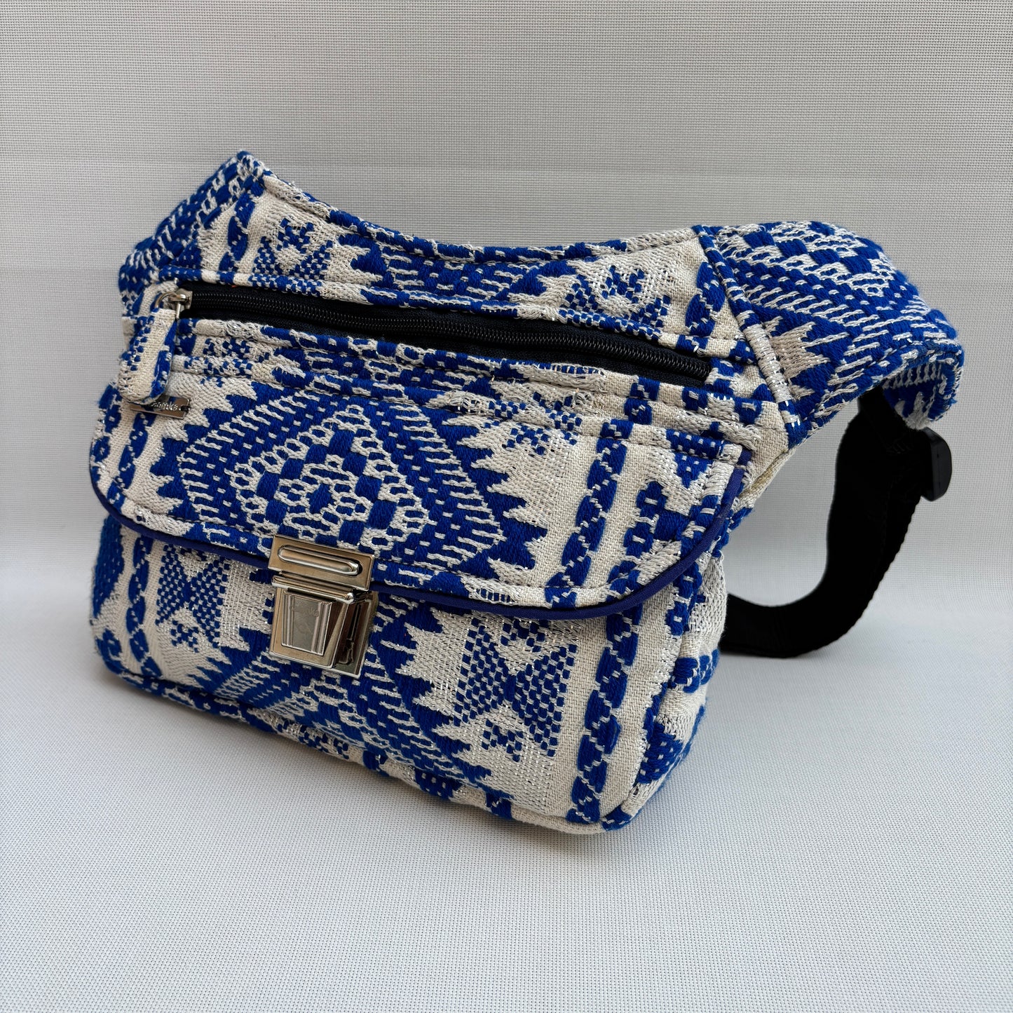 Riñonera "Mediterranean Blue" + Bolsillo trasero · Pieza Única Núm. 18967