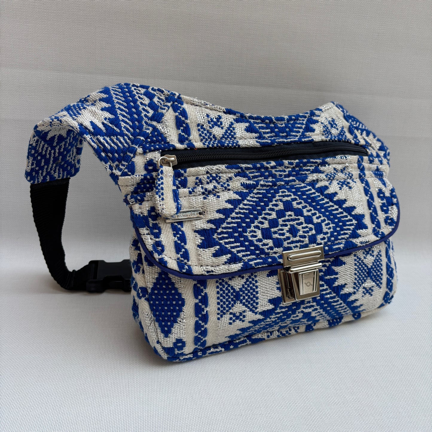 Riñonera "Mediterranean Blue" + Bolsillo trasero · Pieza Única Núm. 18967