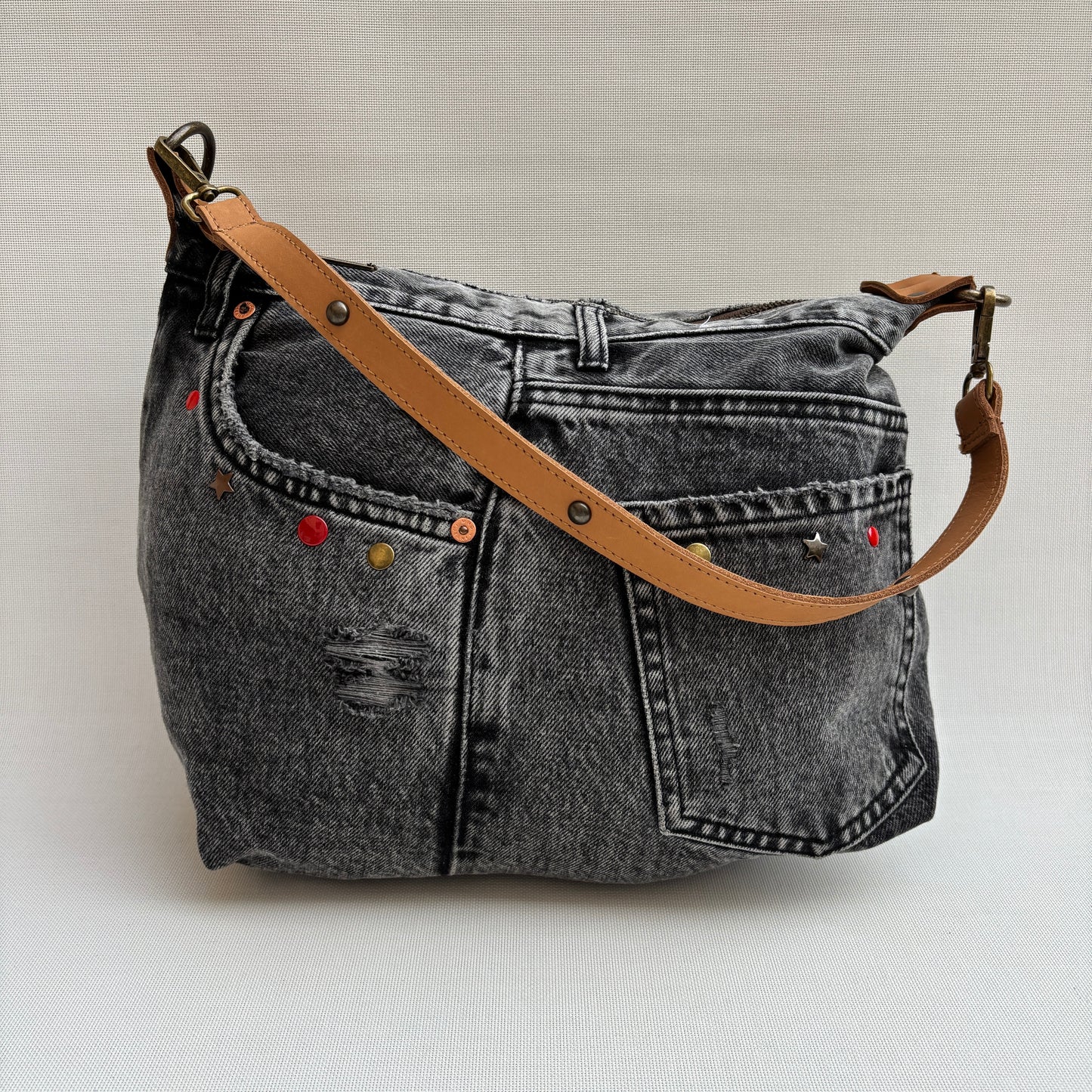 Bolso, bandolera vaquero · Multifunción · ♻️ Jeans Recycled ♻️ · Pieza Única Núm. 18144