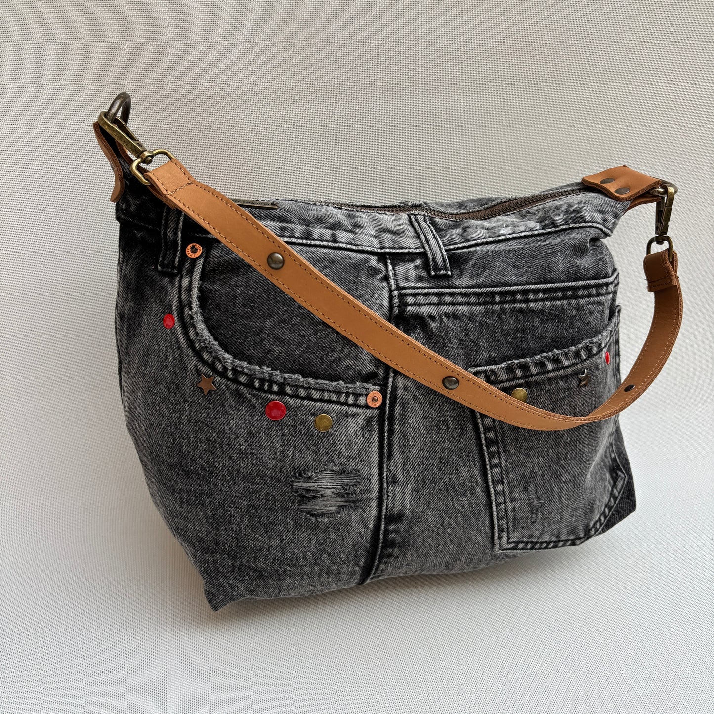 Bolso, bandolera vaquero · Multifunción · ♻️ Jeans Recycled ♻️ · Pieza Única Núm. 18144