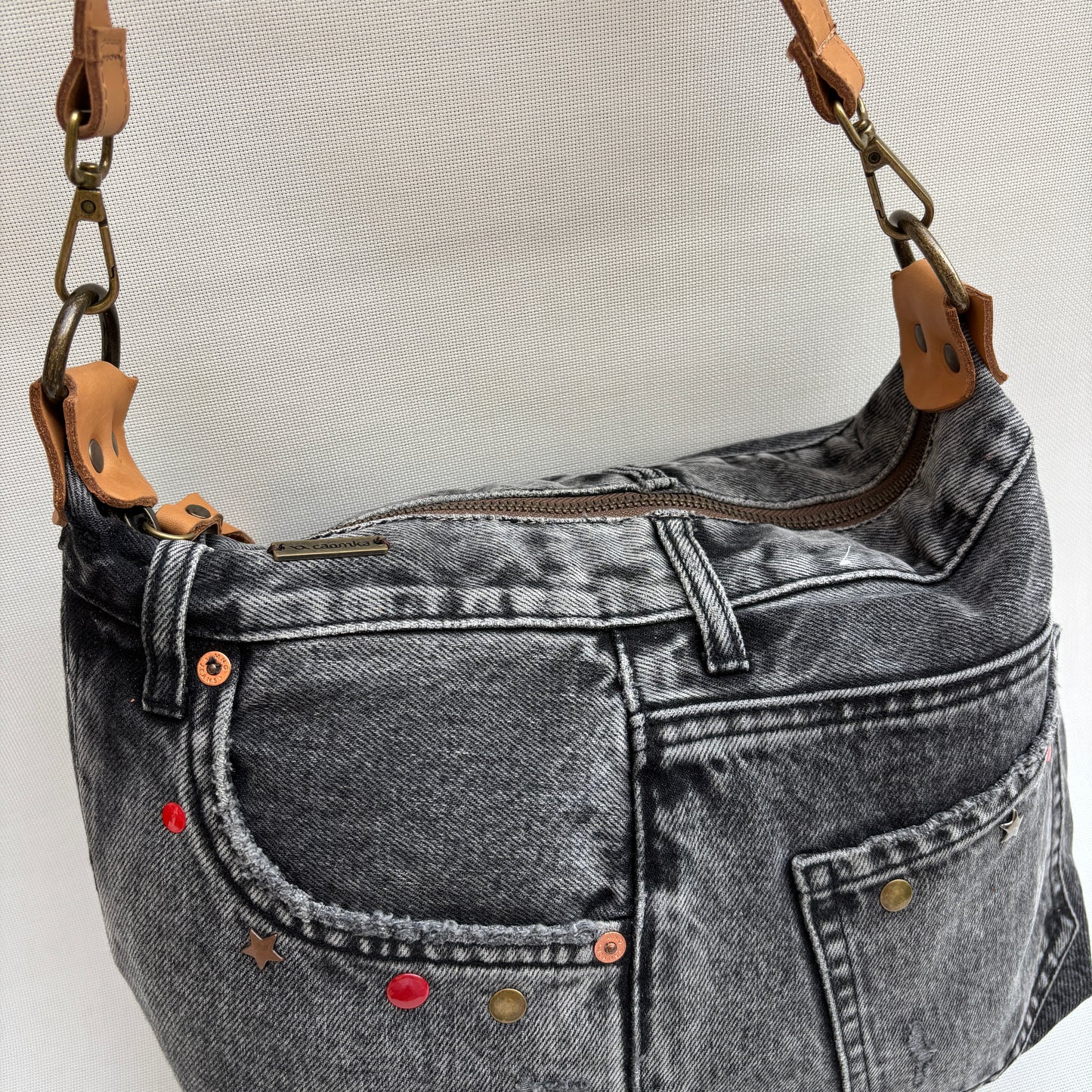Bolso, bandolera vaquero · Multifunción · ♻️ Jeans Recycled ♻️ · Pieza Única Núm. 18144