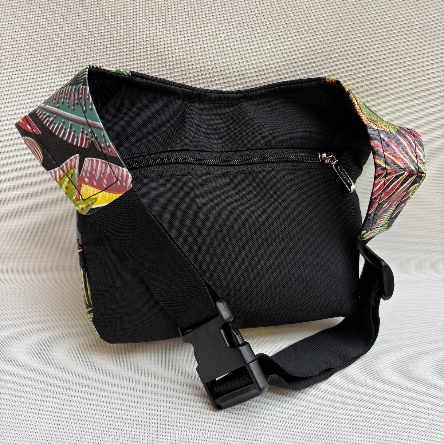 Riñonera "Special Tropical Black" + Bolsillo trasero · Impermeable · Pieza Única Núm. 18980
