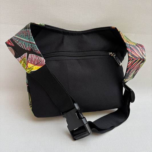 Riñonera "Special Tropical Black" + Bolsillo trasero · Impermeable · Pieza Única Núm. 18980