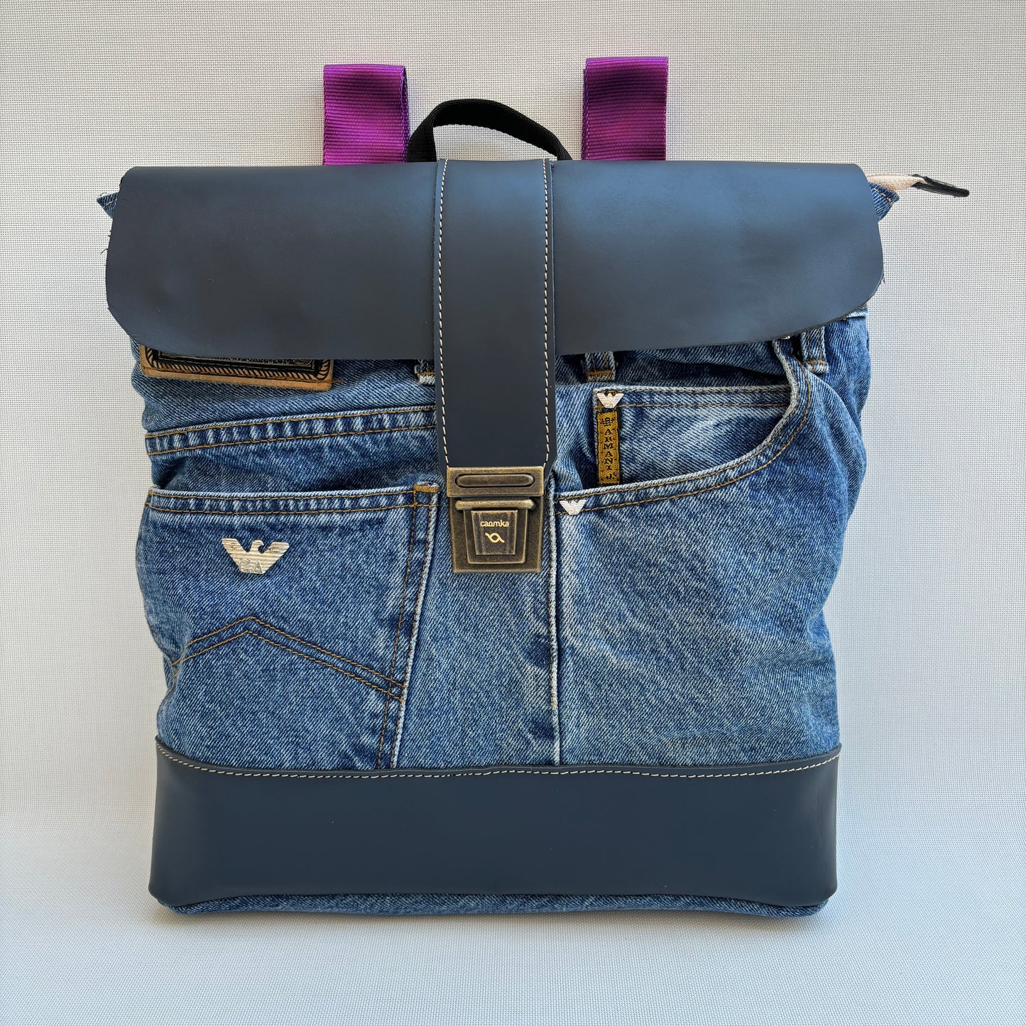 Mochila Top Caomka Recycled ♻️ Jeans · Pieza Única 16068