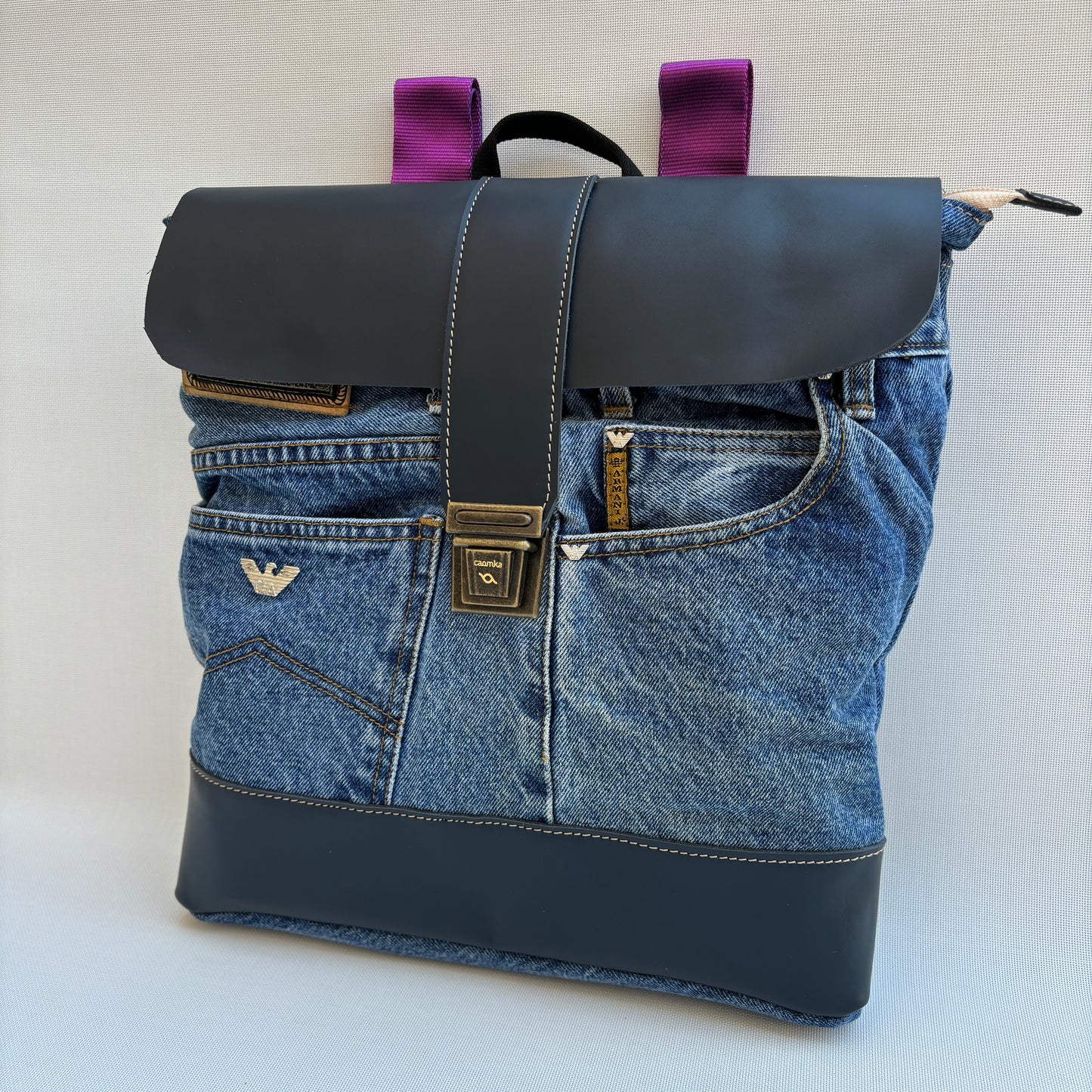 Mochila Top Caomka Recycled ♻️ Jeans · Pieza Única 16068