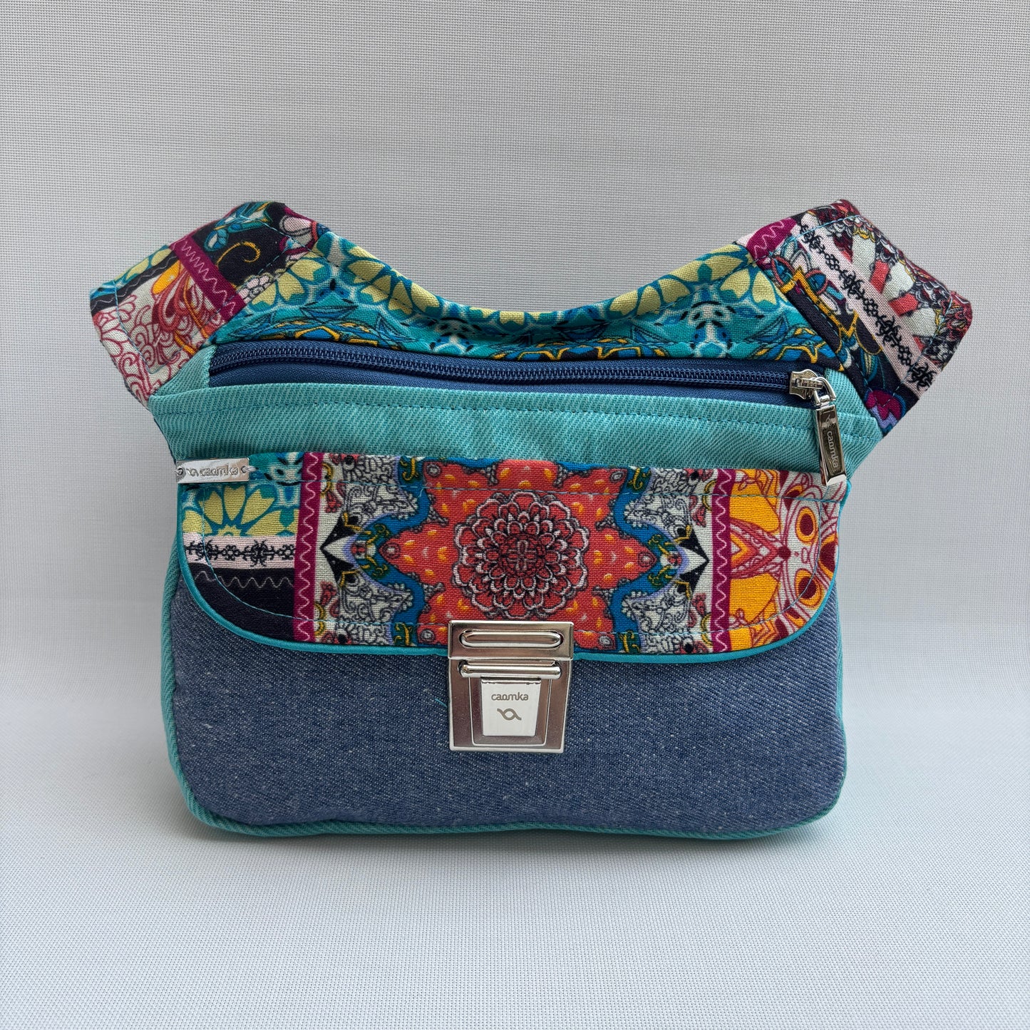 Riñonera "Mandalas Jeans Top" + Bolsillo trasero · Pieza Única Núm. 17441