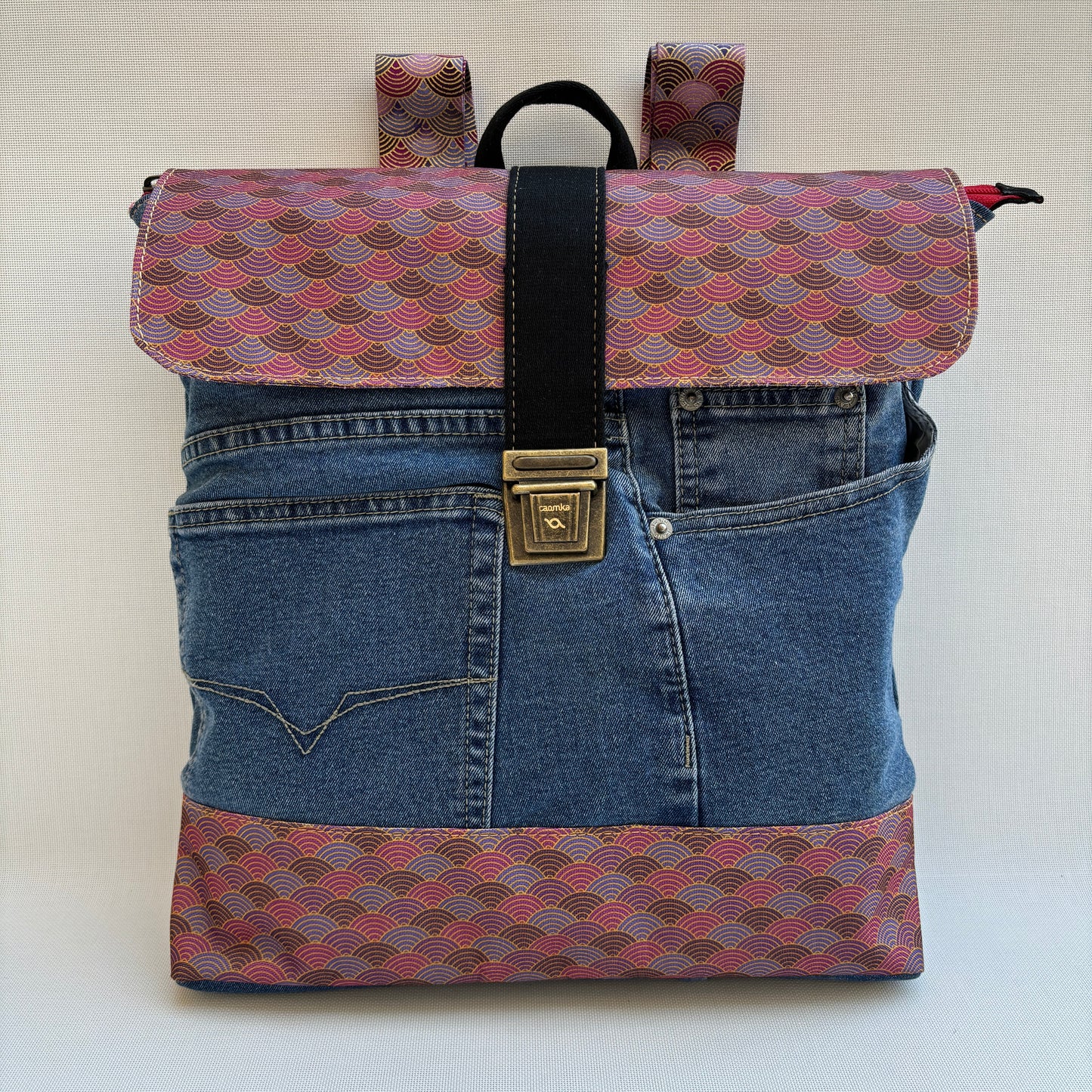 Mochila Top Caomka Recycled ♻️ Jeans · Pieza Única 16101