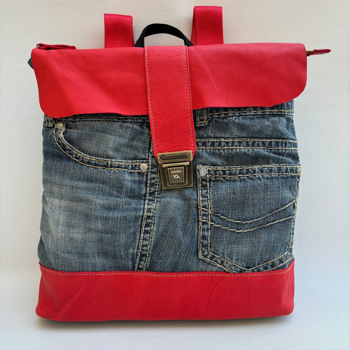 Mochila Top Caomka Recycled ♻️ Jeans · Pieza Única 16100