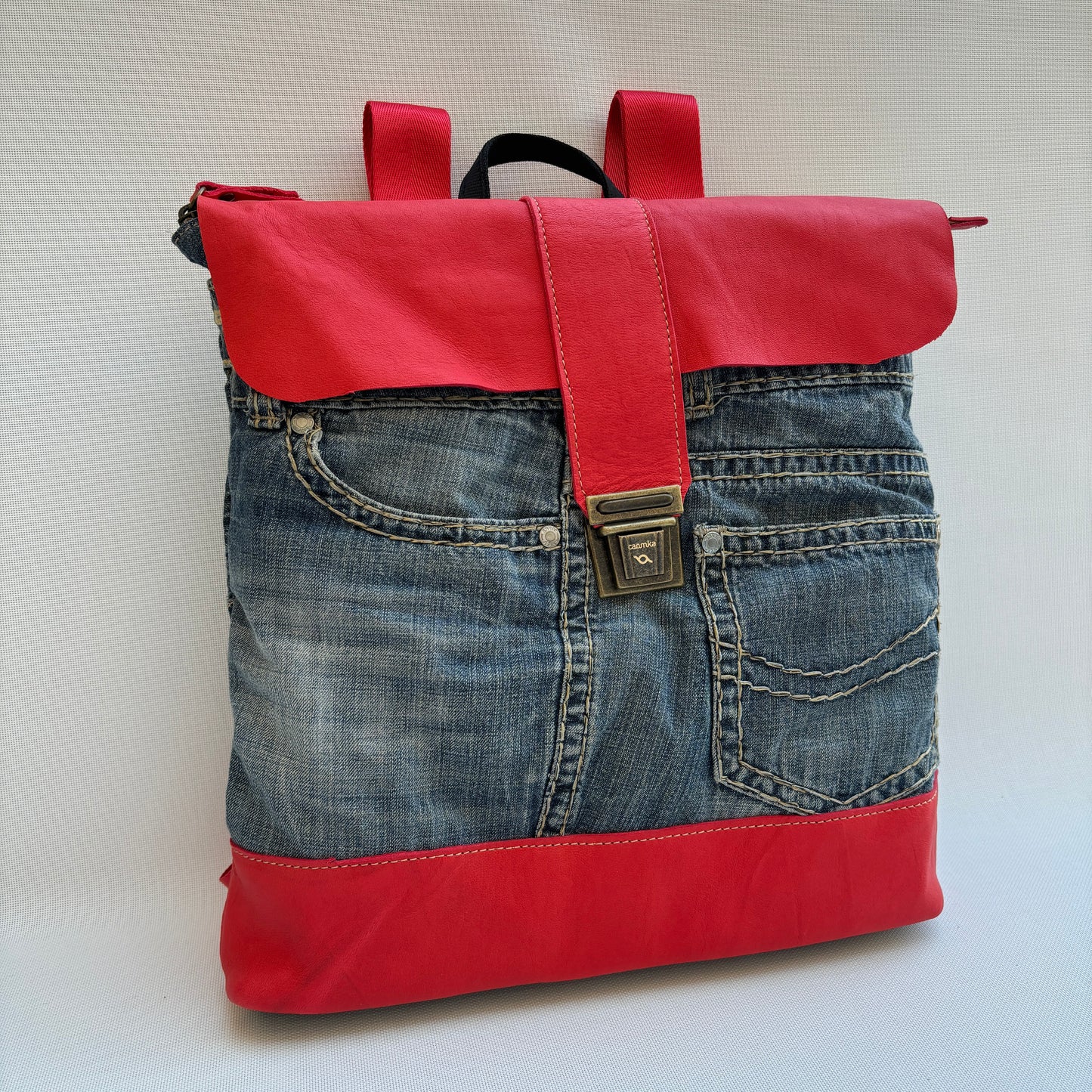 Mochila Top Caomka Recycled ♻️ Jeans · Pieza Única 16100