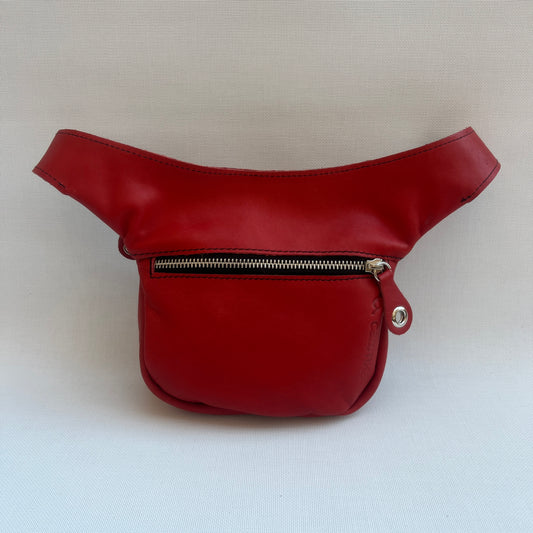 Mini Premium Red & Silver · Piel natural BioCuir® · Pieza Exclusiva Núm. 14884