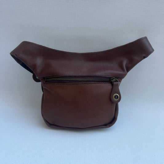 Mini Classic Brown & Old Gold · Piel natural BioCuir® · Pieza Exclusiva Núm. 14887