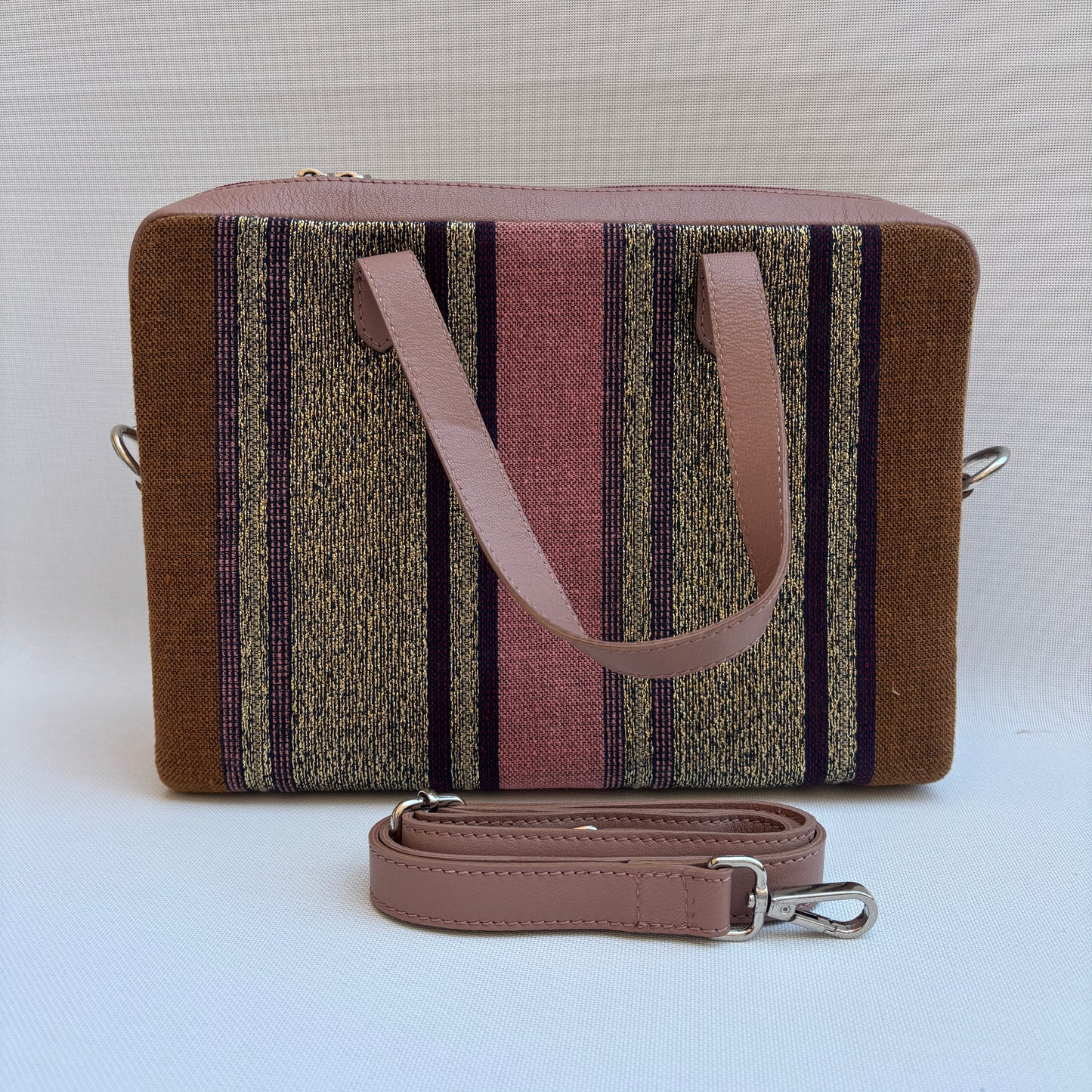 Bolso Carla "Golden Rose Stripes" · Pieza Única Núm. 18960 (primeras piezas) en evolución.