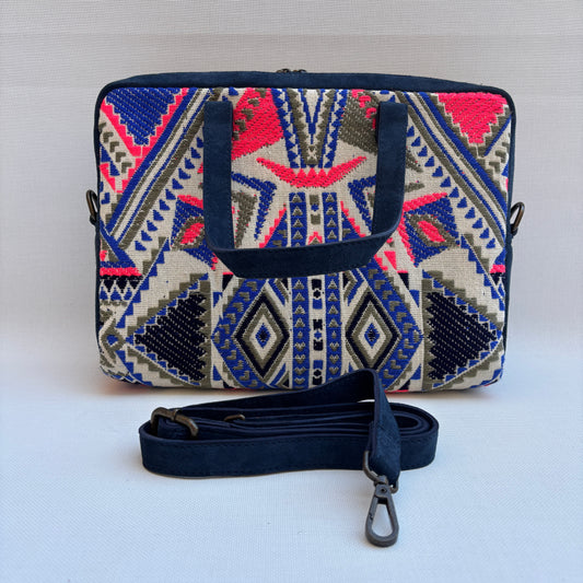 Bolso Carla "Tribal Blue Luxe" · Pieza Única Núm. 18959 (primeras piezas) en evolución.