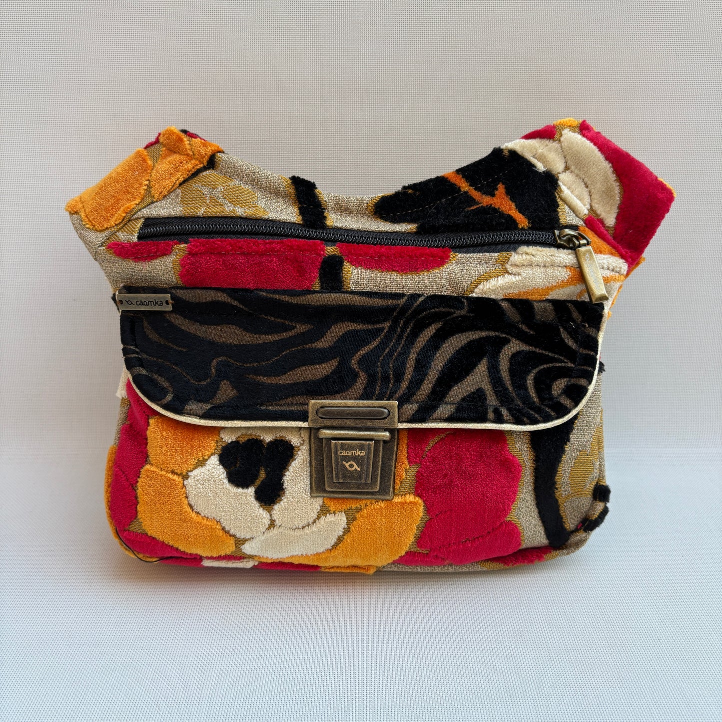 Riñonera "Elegant Top Plus" · Terciopelo + Bolsillo trasero · Pieza Única Núm. 16795