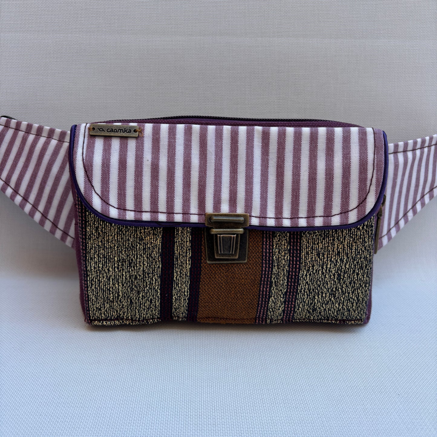 Riñonera Urban "Golden Mauve Lines II" · Pieza Única Núm. 18995