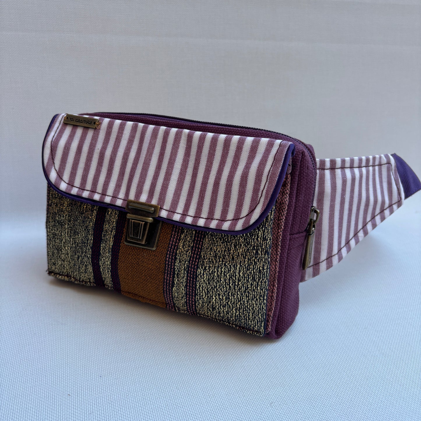 Riñonera Urban "Golden Mauve Lines II" · Pieza Única Núm. 18995