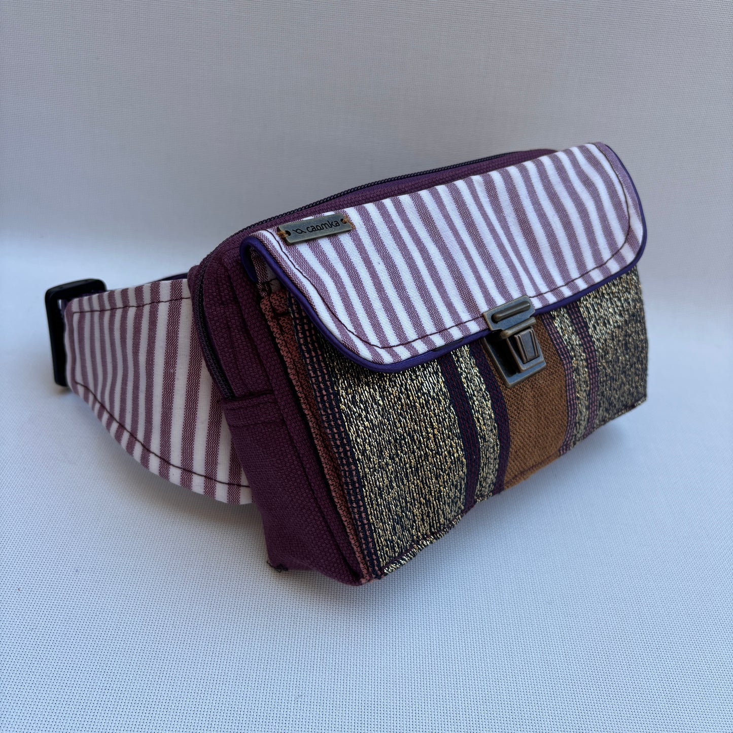 Riñonera Urban "Golden Mauve Lines II" · Pieza Única Núm. 18995