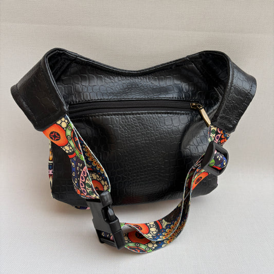 Riñonera "Special Mandalas Black Top" + Bolsillo trasero · Polipiel · Pieza Única Núm. 18195
