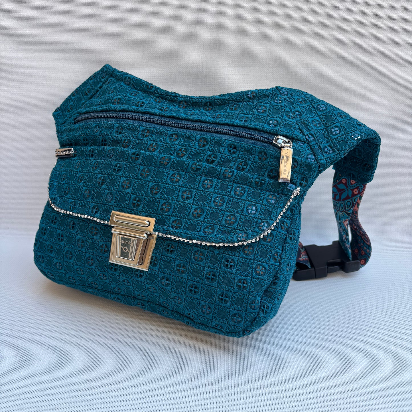 Riñonera "Elegant Green Night  Top" + Bolsillo trasero · Pieza Única Núm. 18929