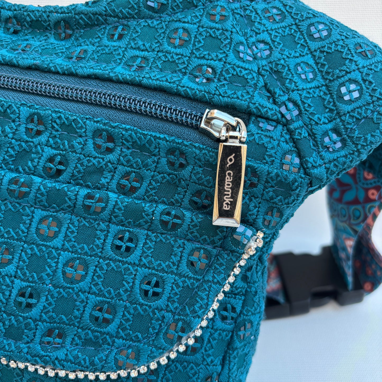 Riñonera "Elegant Green Night  Top" + Bolsillo trasero · Pieza Única Núm. 18929