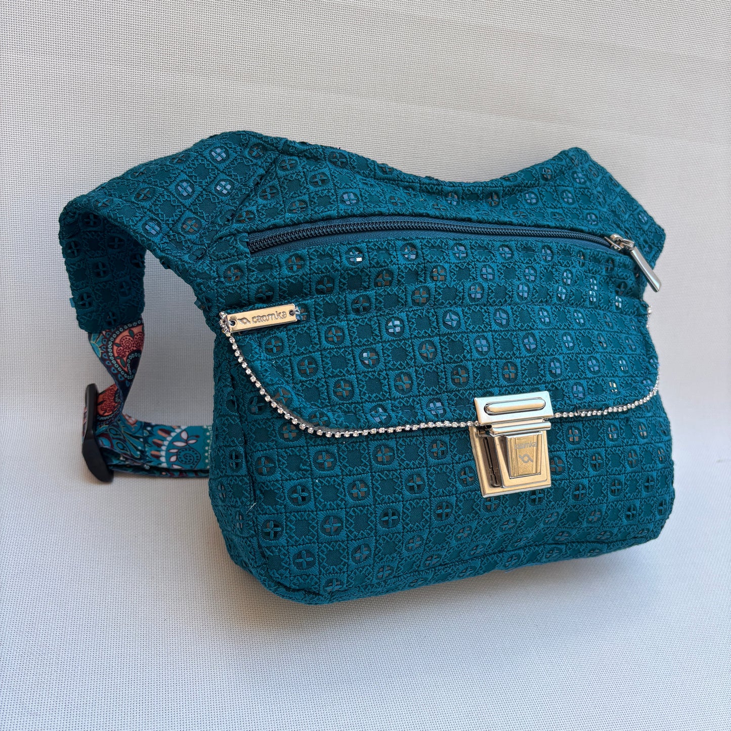 Riñonera "Elegant Green Night  Top" + Bolsillo trasero · Pieza Única Núm. 18929