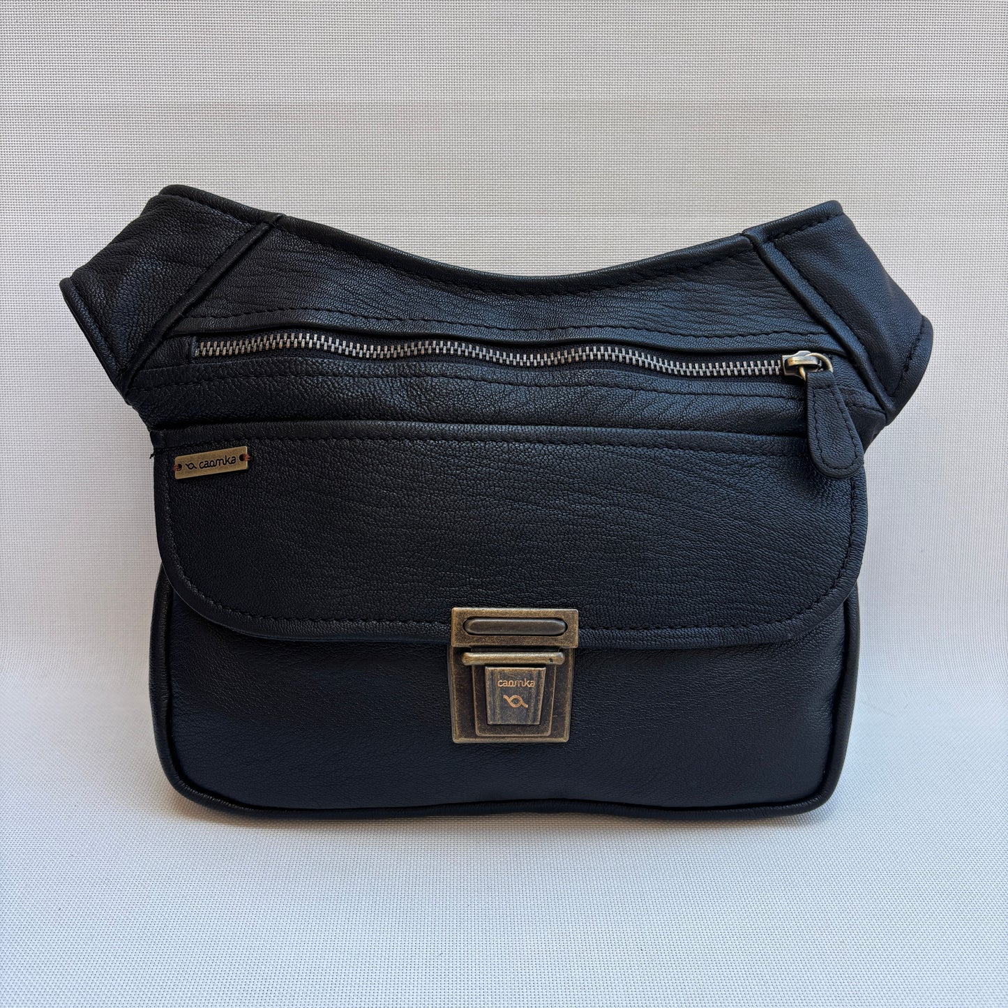 BioCuir Classic Black &amp; Silver BioCuir® Natural Leather Exclusive Piece No. 6678
