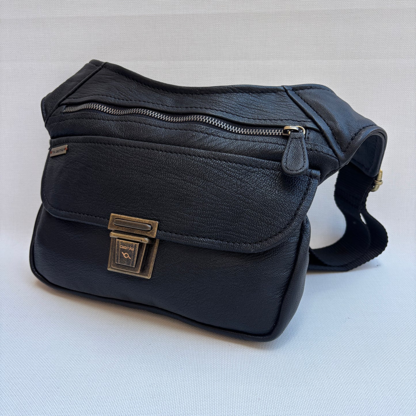 BioCuir Classic Black &amp; Silver BioCuir® Natural Leather Exclusive Piece No. 6678