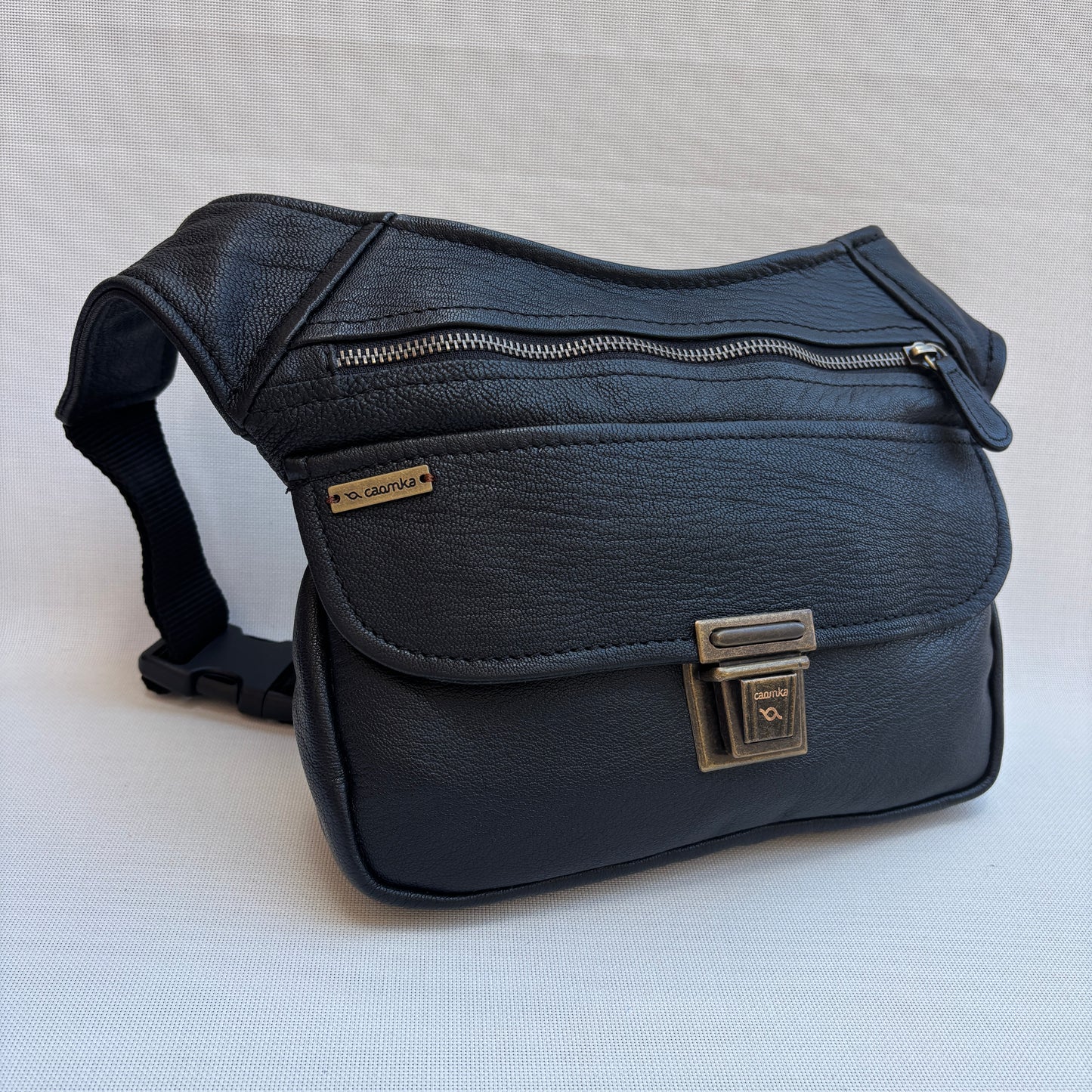 BioCuir Classic Black &amp; Silver BioCuir® Natural Leather Exclusive Piece No. 6678