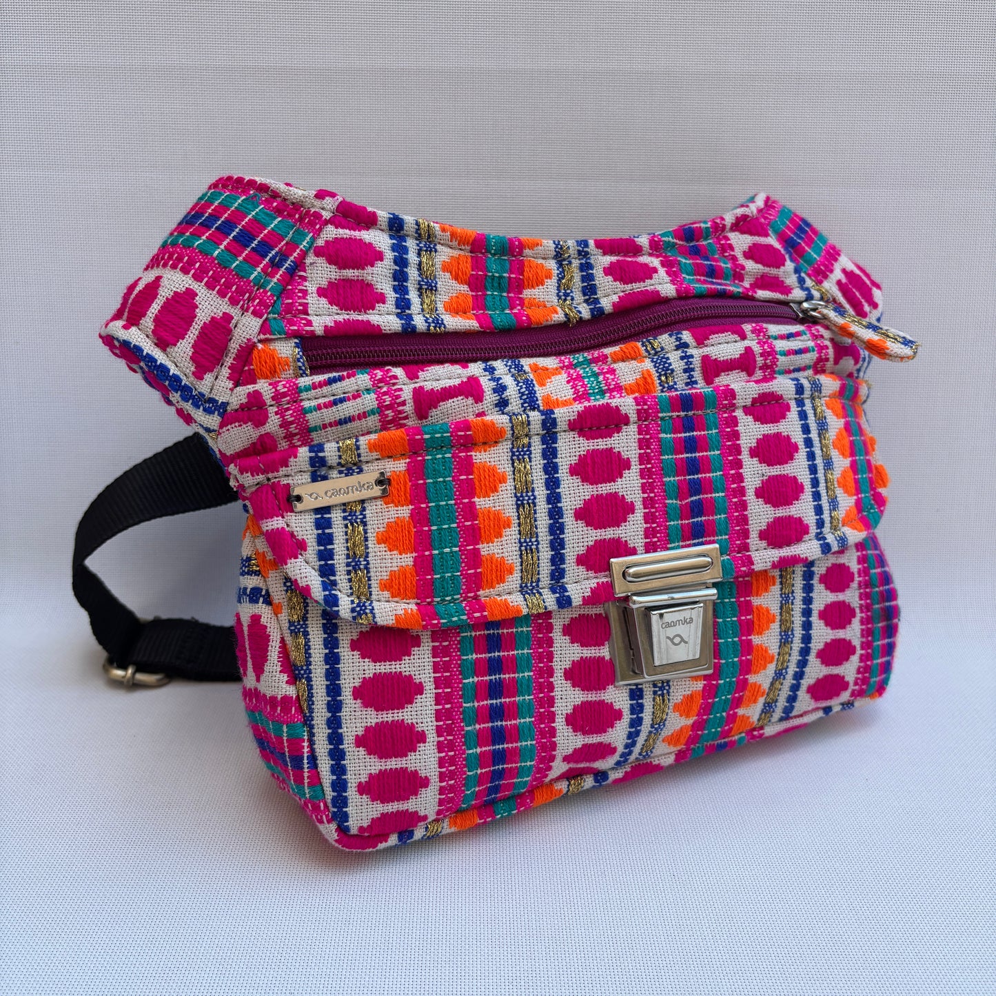 Riñonera "Neon Tribal Energy" + Bolsillo trasero · Pieza Única Núm. 18996