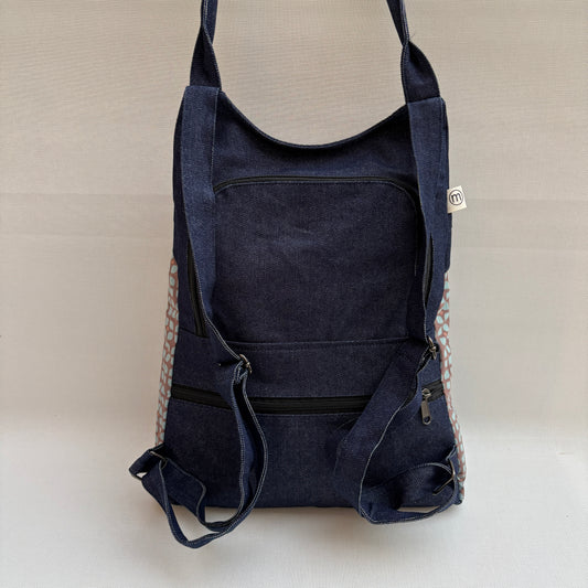 Mochila "Bhaktapur" Geometrica - Vaquera · Pieza Exclusiva 18226