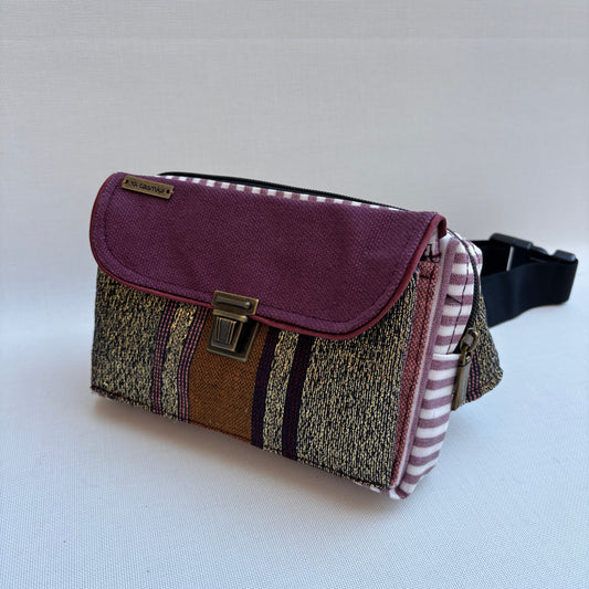 Riñonera Urban "Golden Mauve Lines III" · Pieza Única Núm. 16007