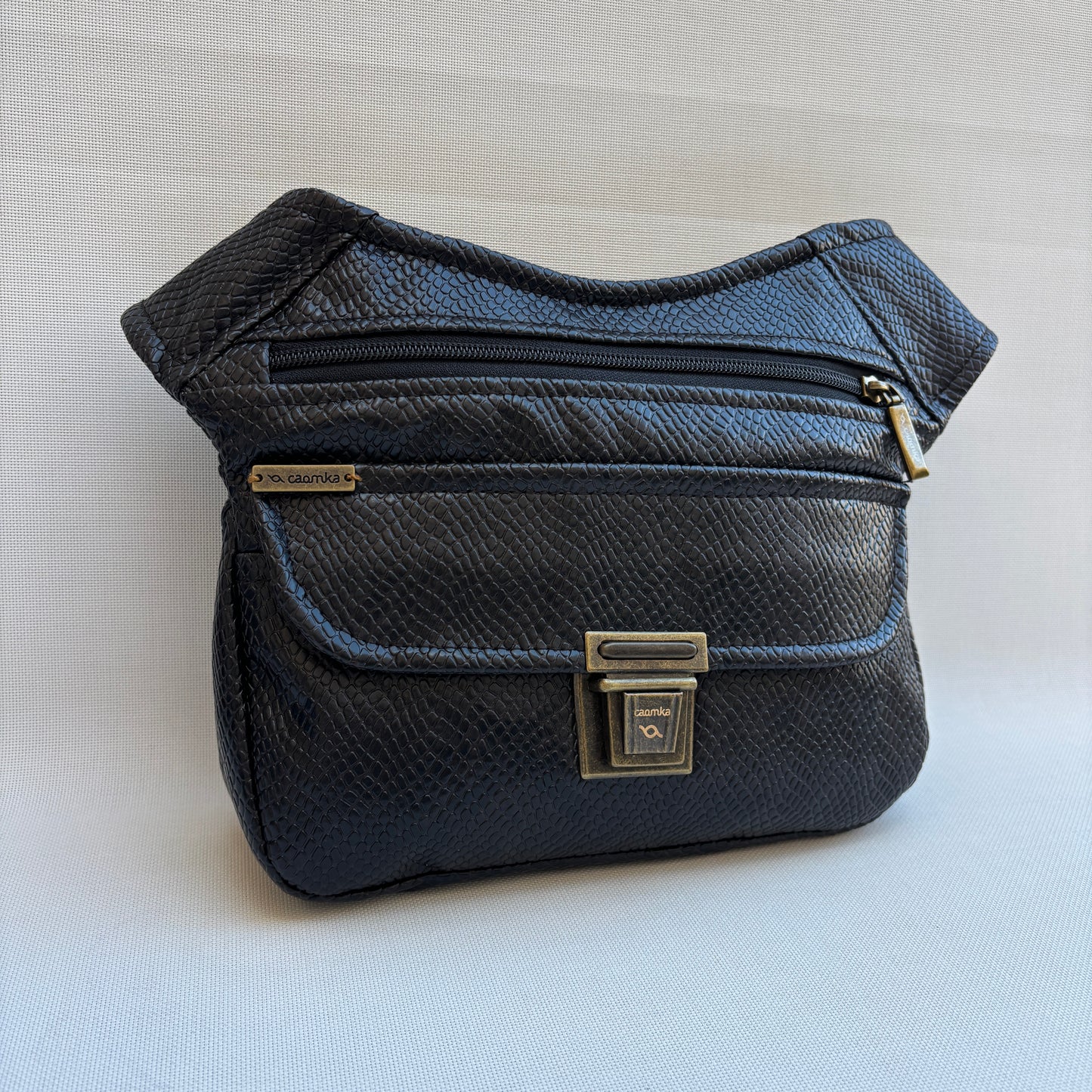 Riñonera "Elegant Brown" + Bolsillo trasero · Polipiel · Pieza Única Núm. 18999