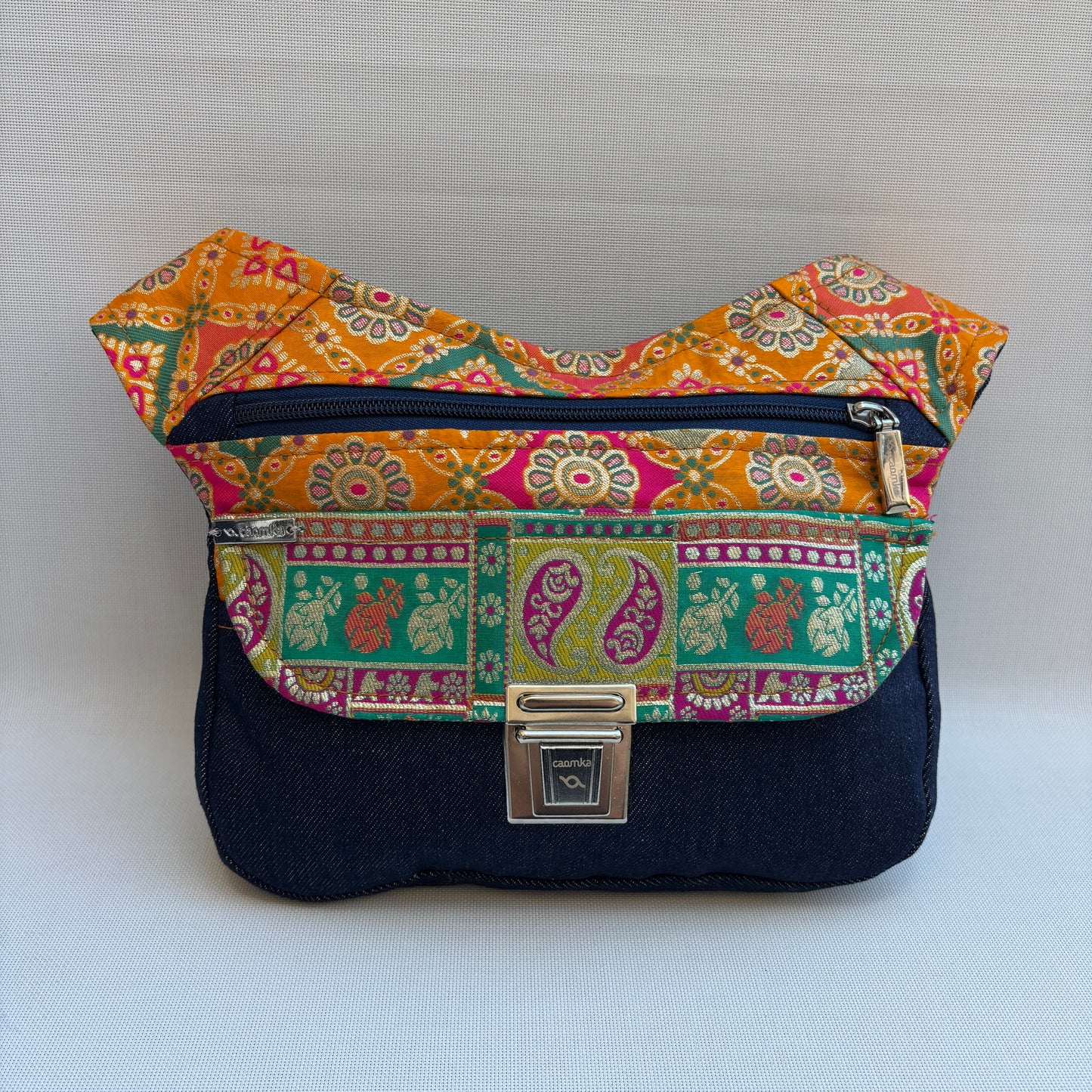 Riñonera "Jeans Denim Golden India" + Bolsillo trasero · Pieza Única Núm. 19017