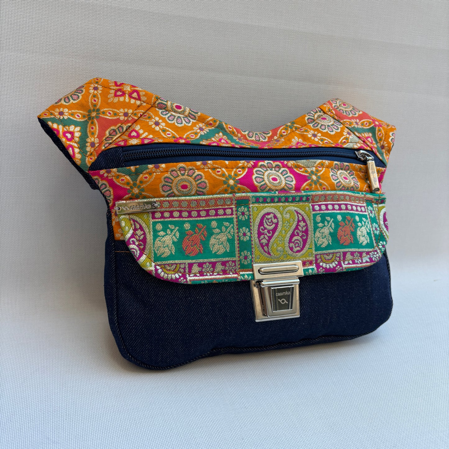 Riñonera "Jeans Denim Golden India" + Bolsillo trasero · Pieza Única Núm. 19017