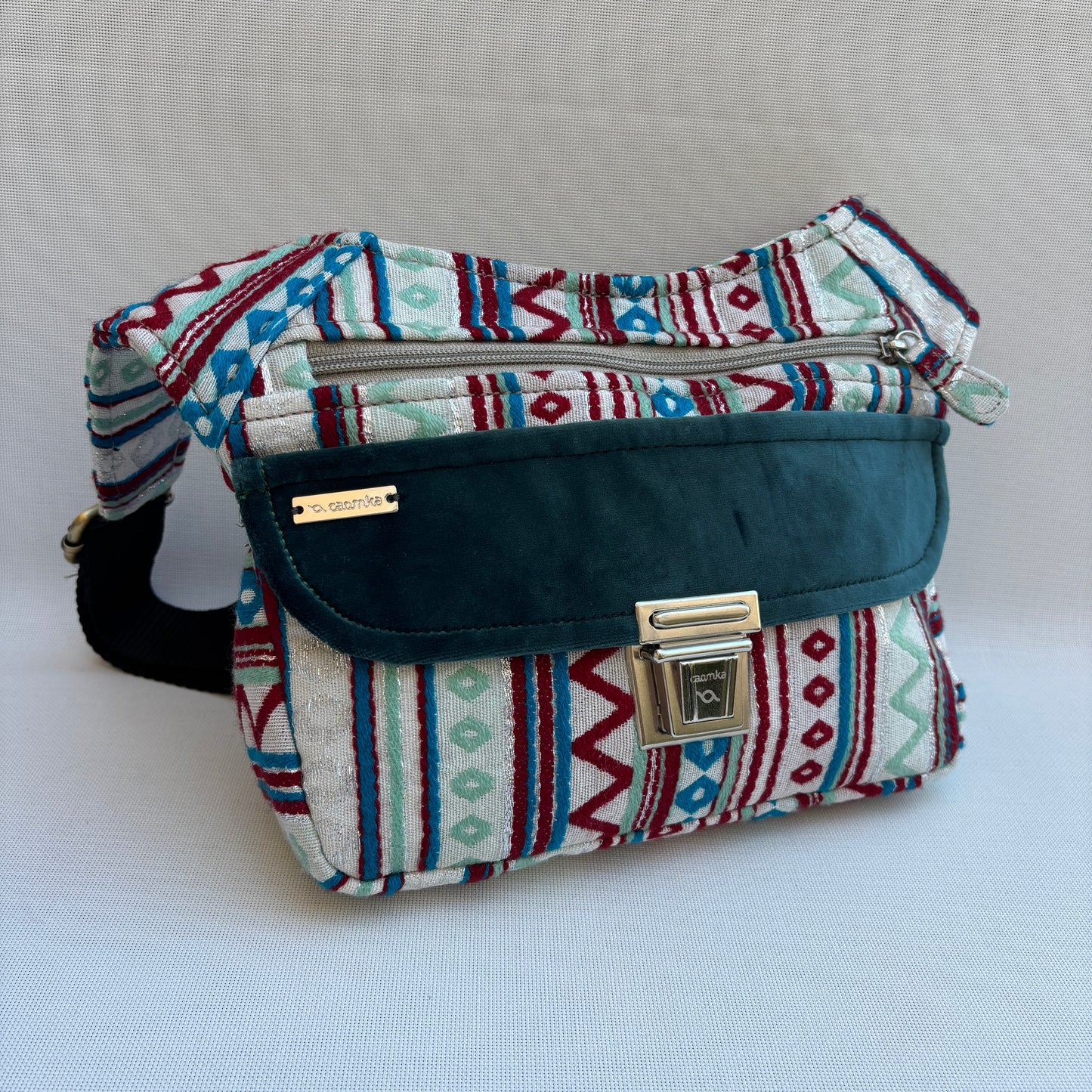 Riñonera "Velvet Silver India" + Bolsillo trasero · Pieza Única Especial Núm. 19000