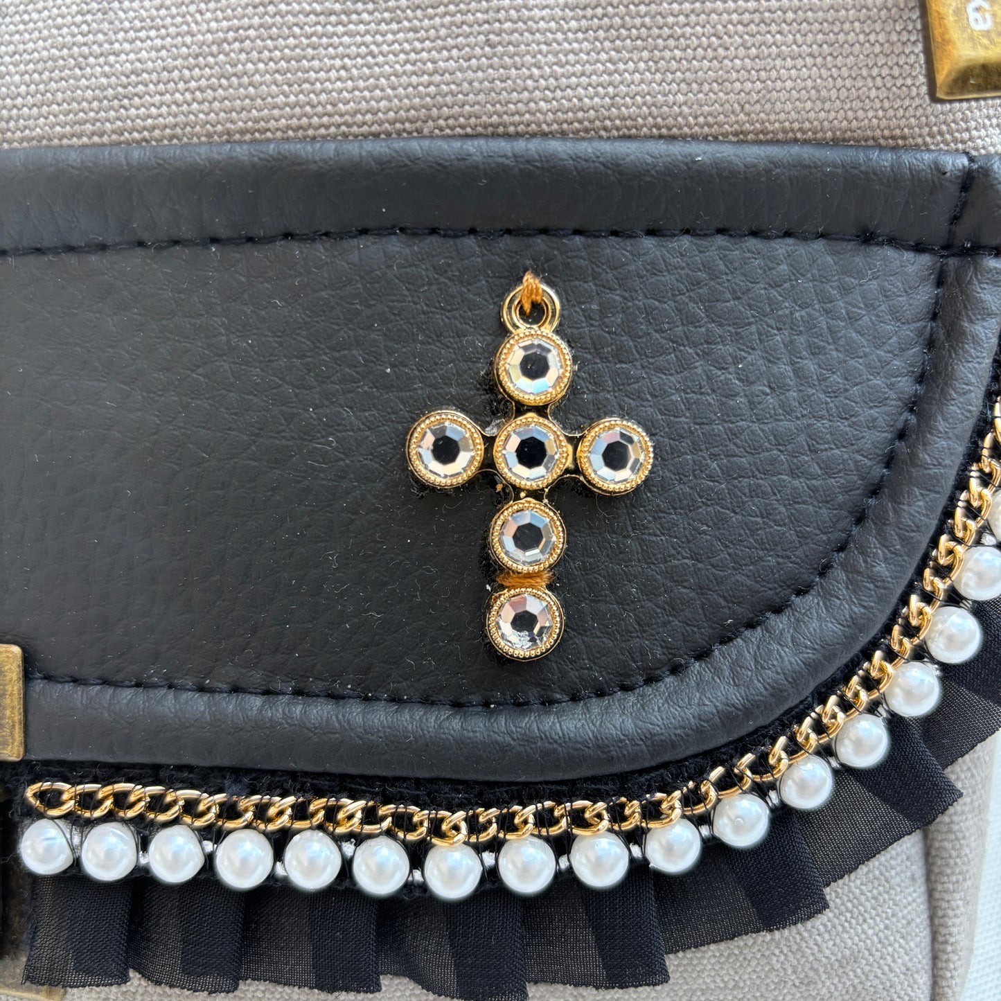 Riñonera Swarovski "Luxury Top" +  Bolsillo trasero · Pieza Única Núm. 17516