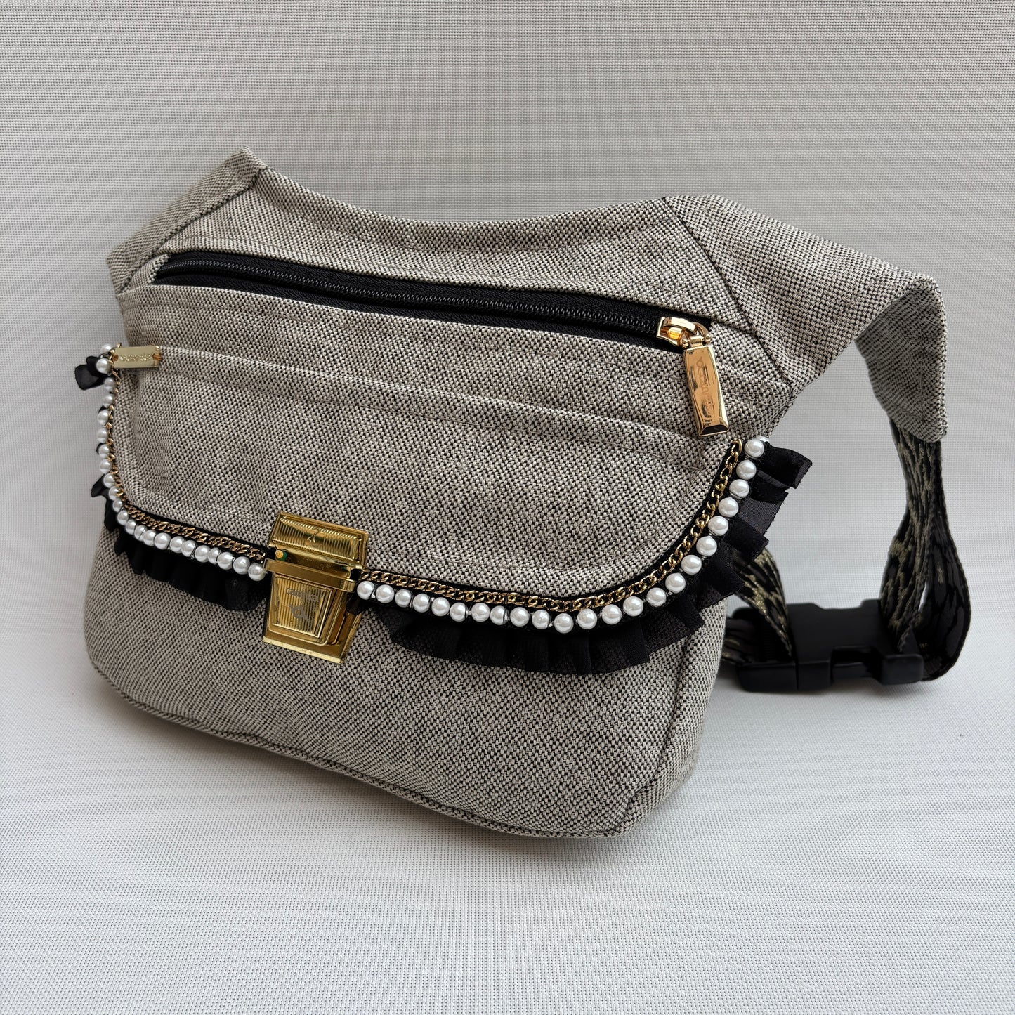 Riñonera "Elegant Luxury Top" + Bolsillo trasero · Pieza Única Núm. 18253