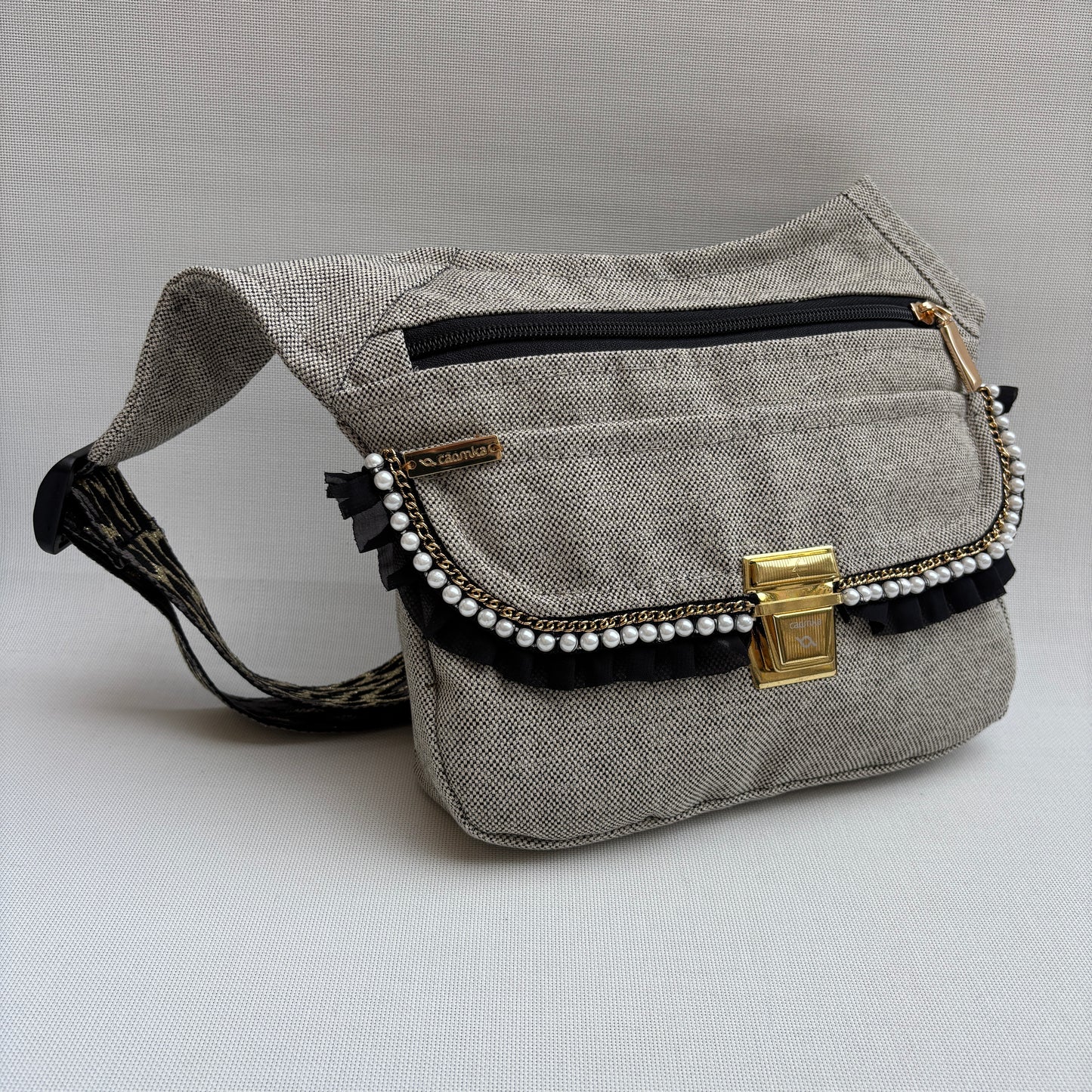 Riñonera "Elegant Luxury Top" + Bolsillo trasero · Pieza Única Núm. 18253