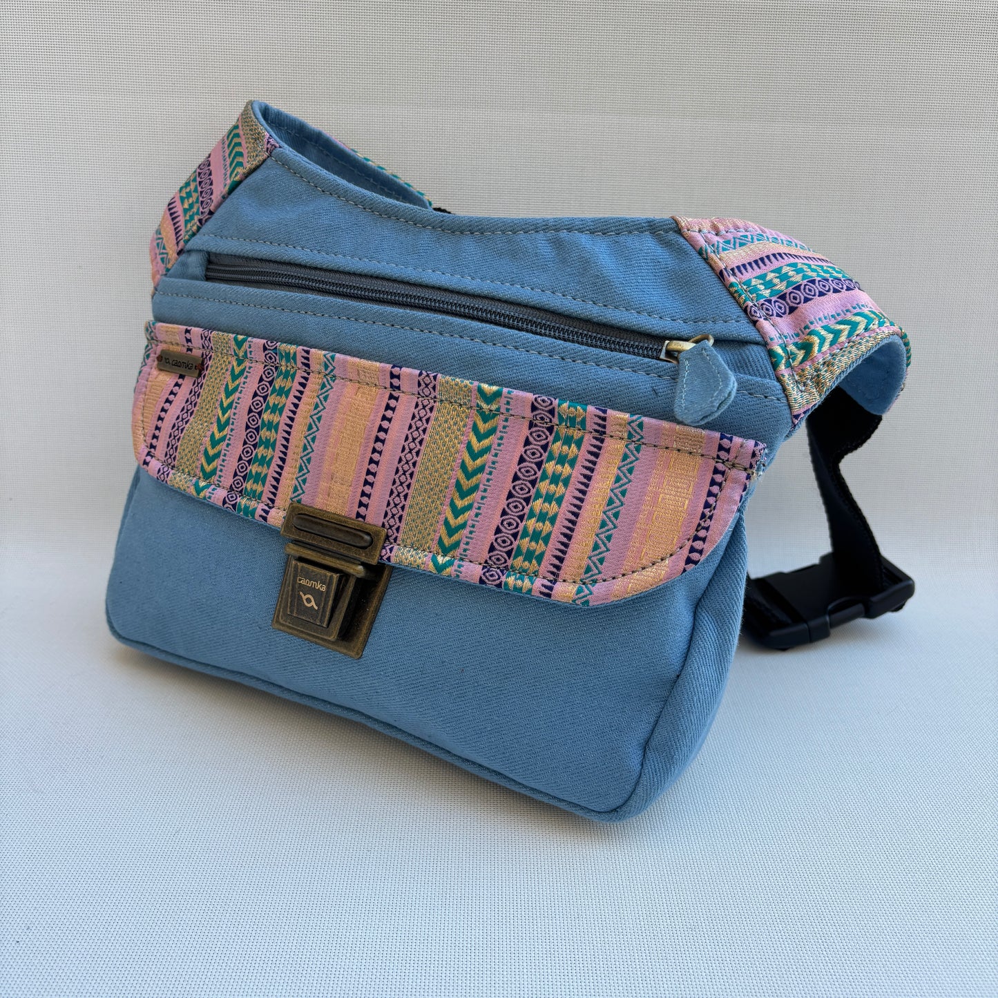 Riñonera "Special Jeans India Pink" + Bolsillo trasero · Pieza Única Núm. 19025
