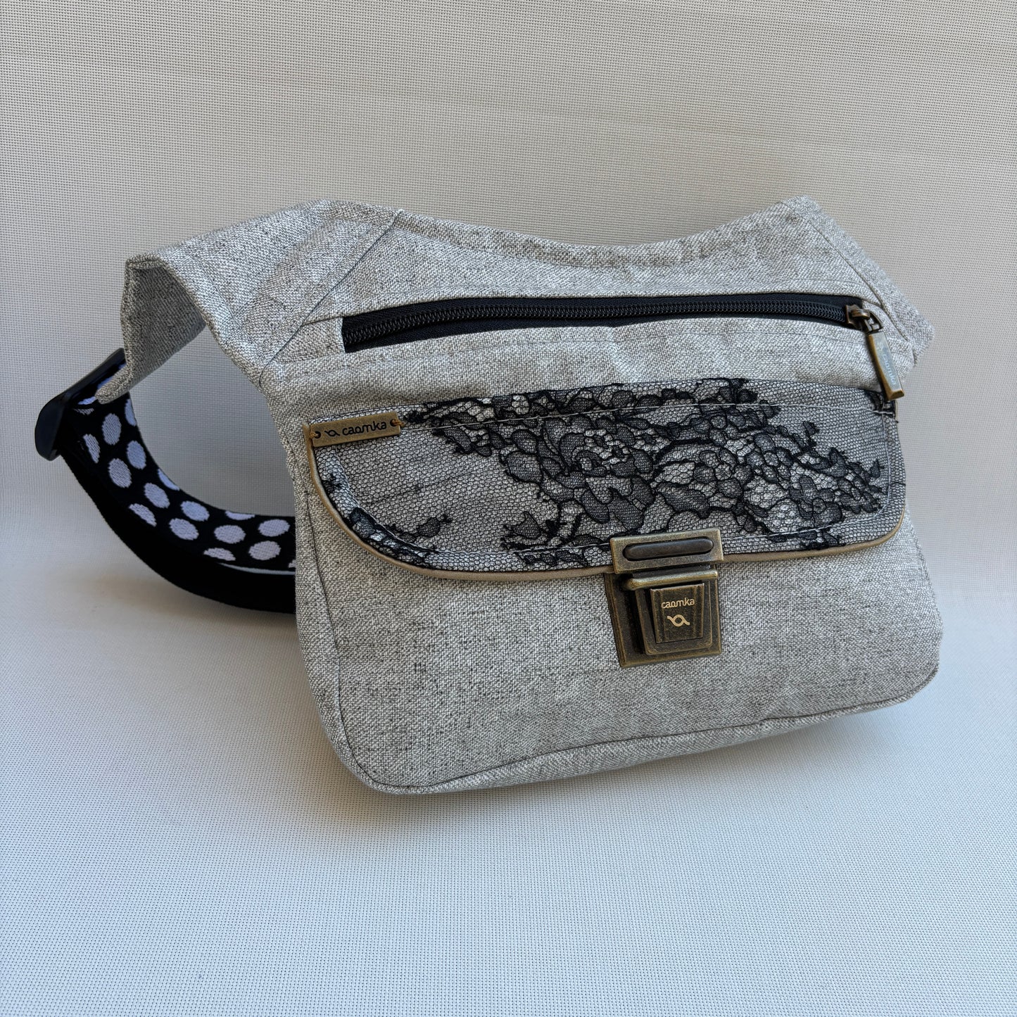 Riñonera "Elegant Party & Dots Top" + Bolsillo trasero · Pieza Única Núm. 19083
