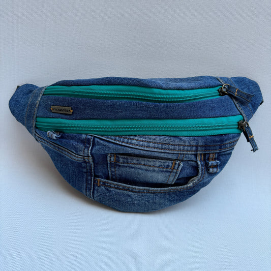 Maxi Retro Chic ♻️ Jeans Recycled ♻️ · Limited Edition · Unique Piece No. 12776