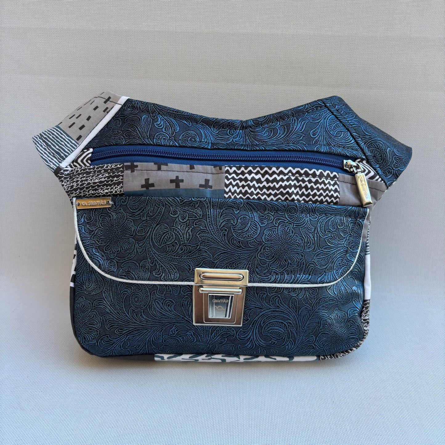 Riñonera "Elegant Patchwork" + Bolsillo trasero · Pieza Única Núm. 19082